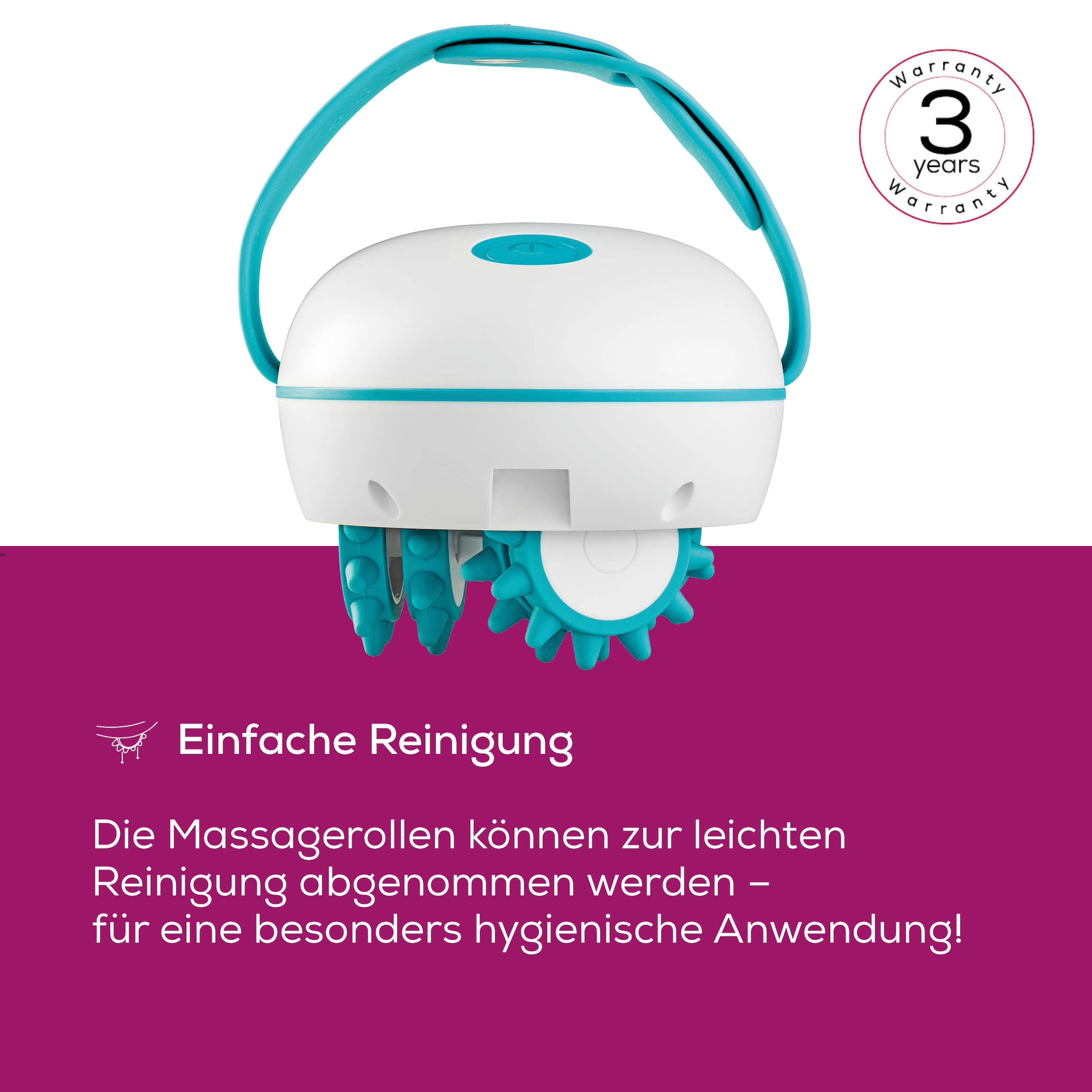 BEURER Massagegerät »CM 51 Cellulite Massagegerät für straffere Haut, 2 Intensitätsstufen«, Effektive Bindegewebsmassage, verstellbarer Handgriff