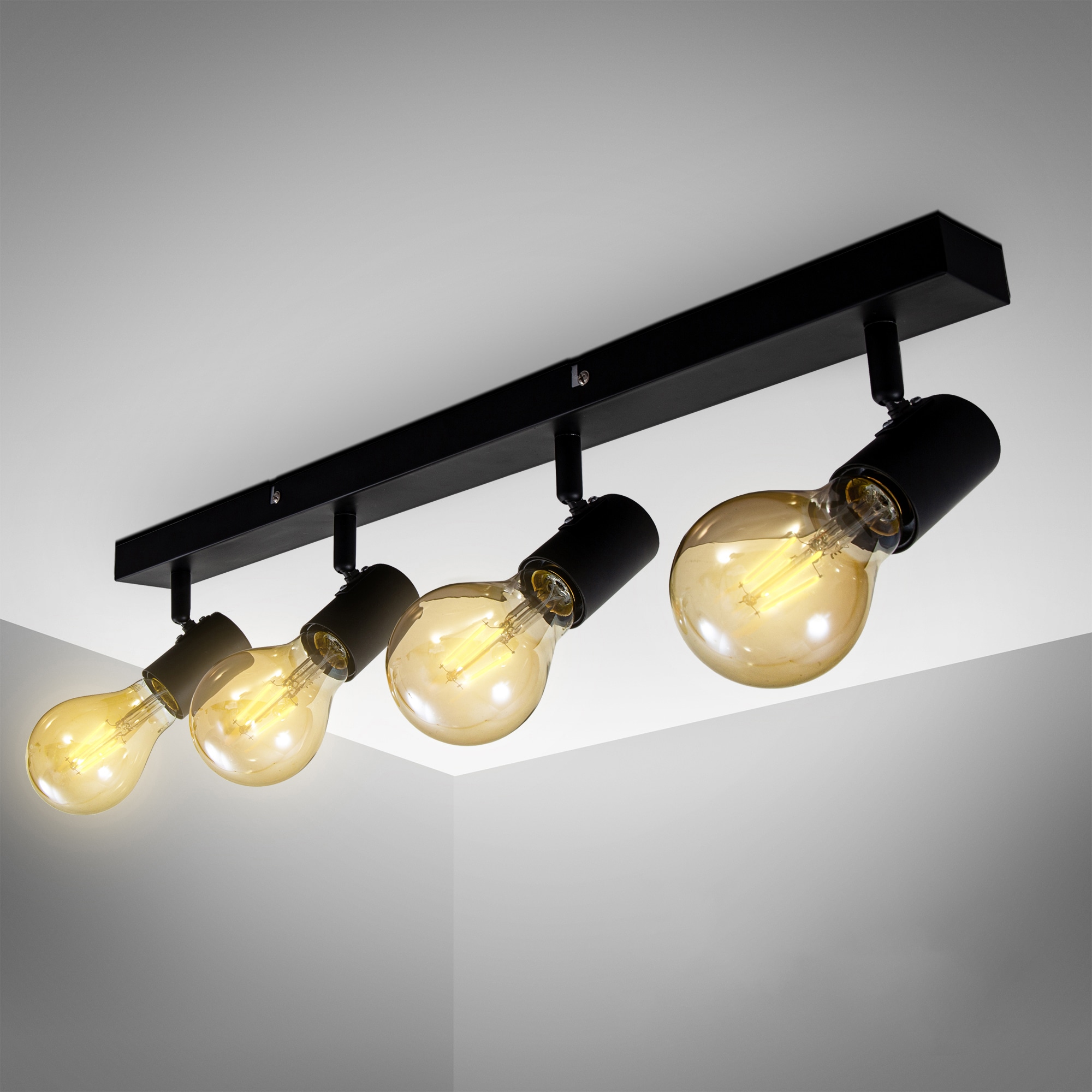 B.K.Licht LED Deckenspots, 4 flammig, Leuchtmittel E27   ohne Leuchtmittel, günstig online kaufen