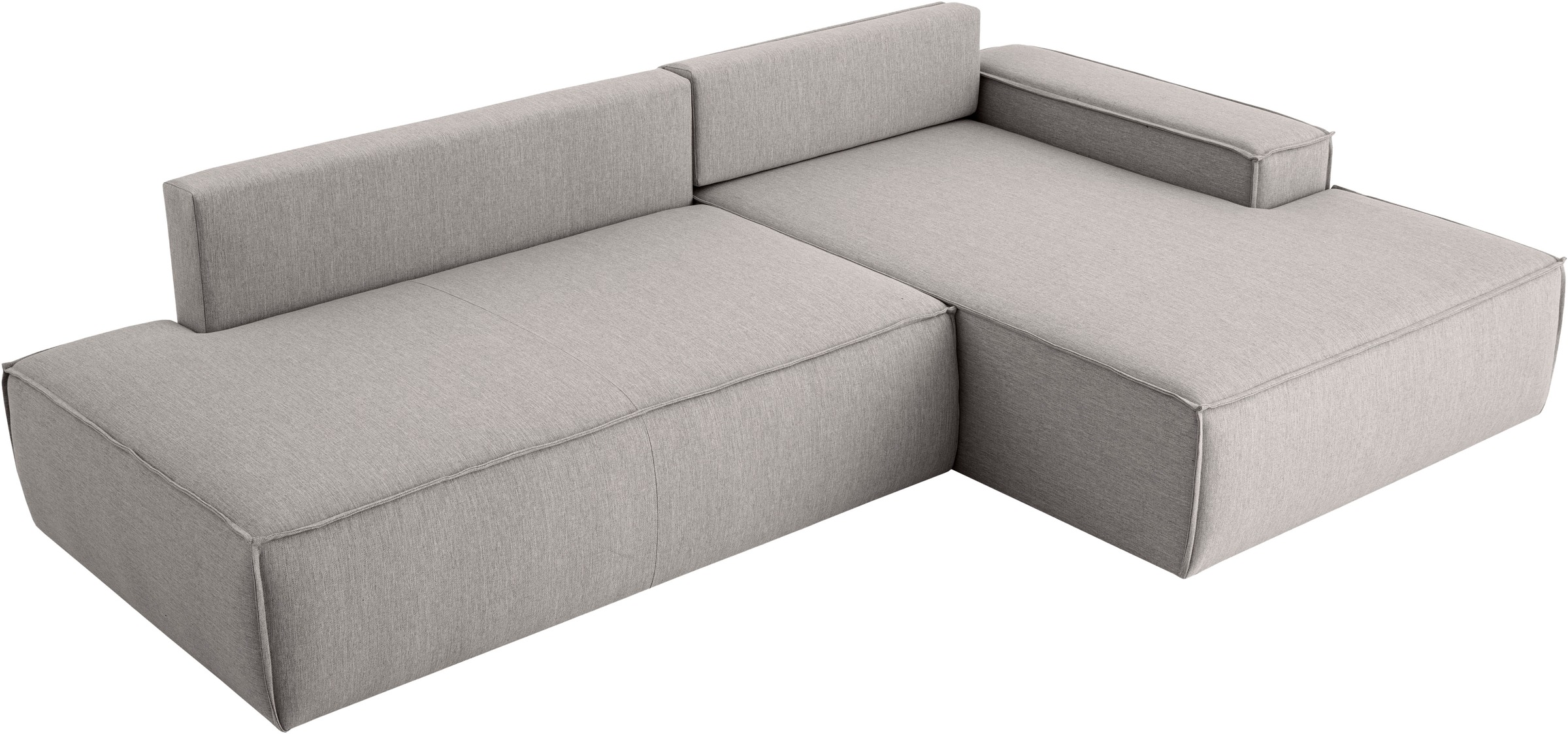 Home affaire Ecksofa »SHERWOOD, Schlafsofa in L-Form offen (275cm), Cord, Leinenoptik«, Schlaffunktion und Bettkasten, Kedernaht, hoher Sitz- & Liegekomfort