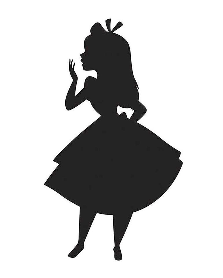 Komar Bild »Alice Silhouette«, Disney, (1 St.), Wandbild zur Dekoration im Kinderzimmer - ohne Rahmen