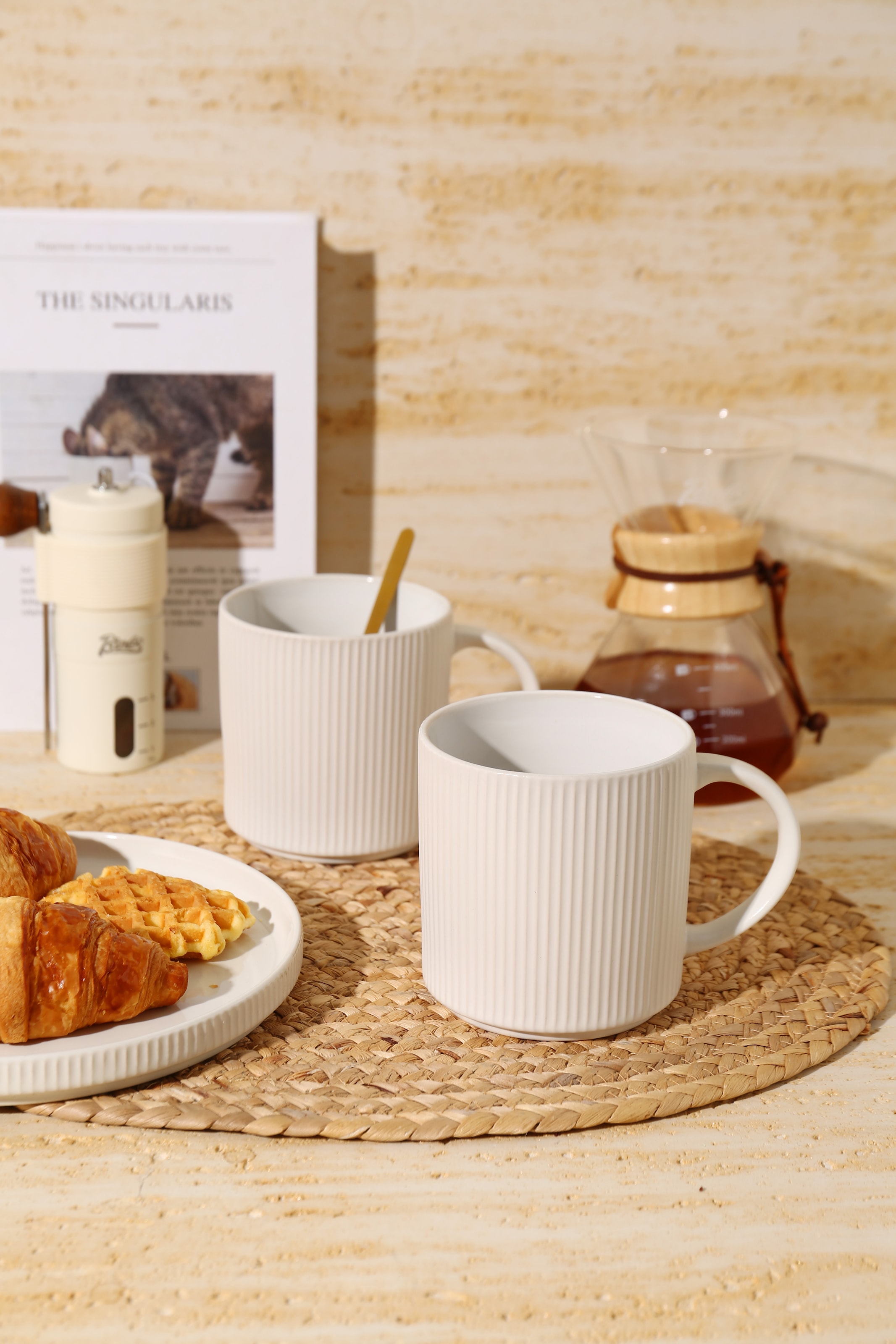 my home Becher »Kaffeebecher Loik, 6er Set«, (Set, 6 tlg.), spülmaschinenfest und mikrowellengeeignet, 460 ml