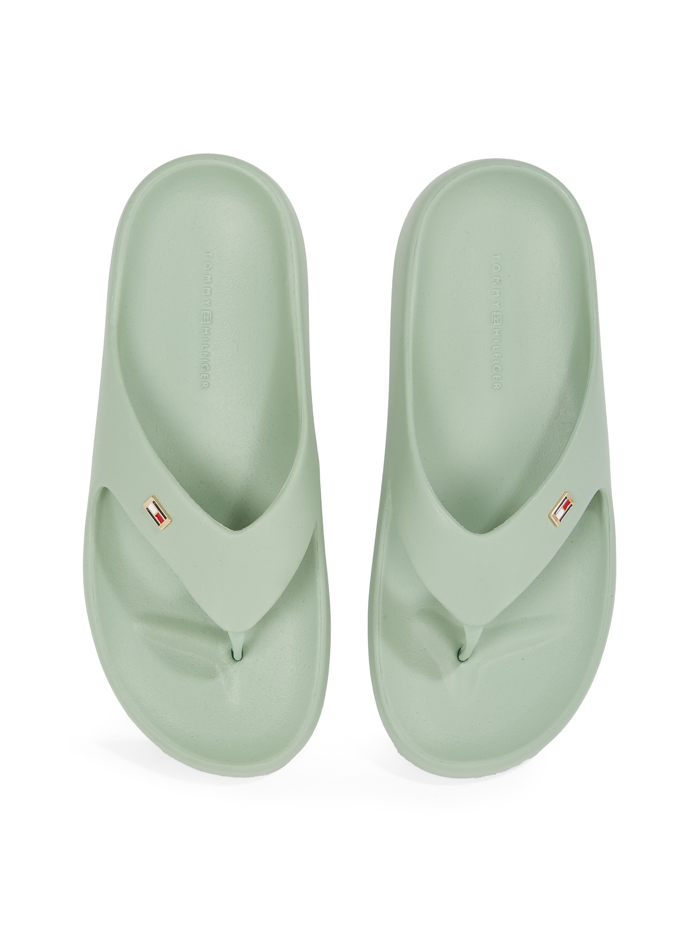 Tommy Hilfiger Zehentrenner »TH COMFORT BEACH SANDAL«, Dianette, Sommerschuh, Bequemschuh mit kleiner Logostickerei