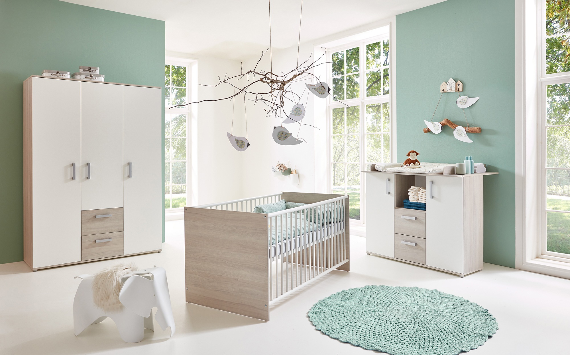 Home affaire Kleiderschrank »Geert, Kinderkleiderschrank«, 2 Kleiderstangen günstig online kaufen
