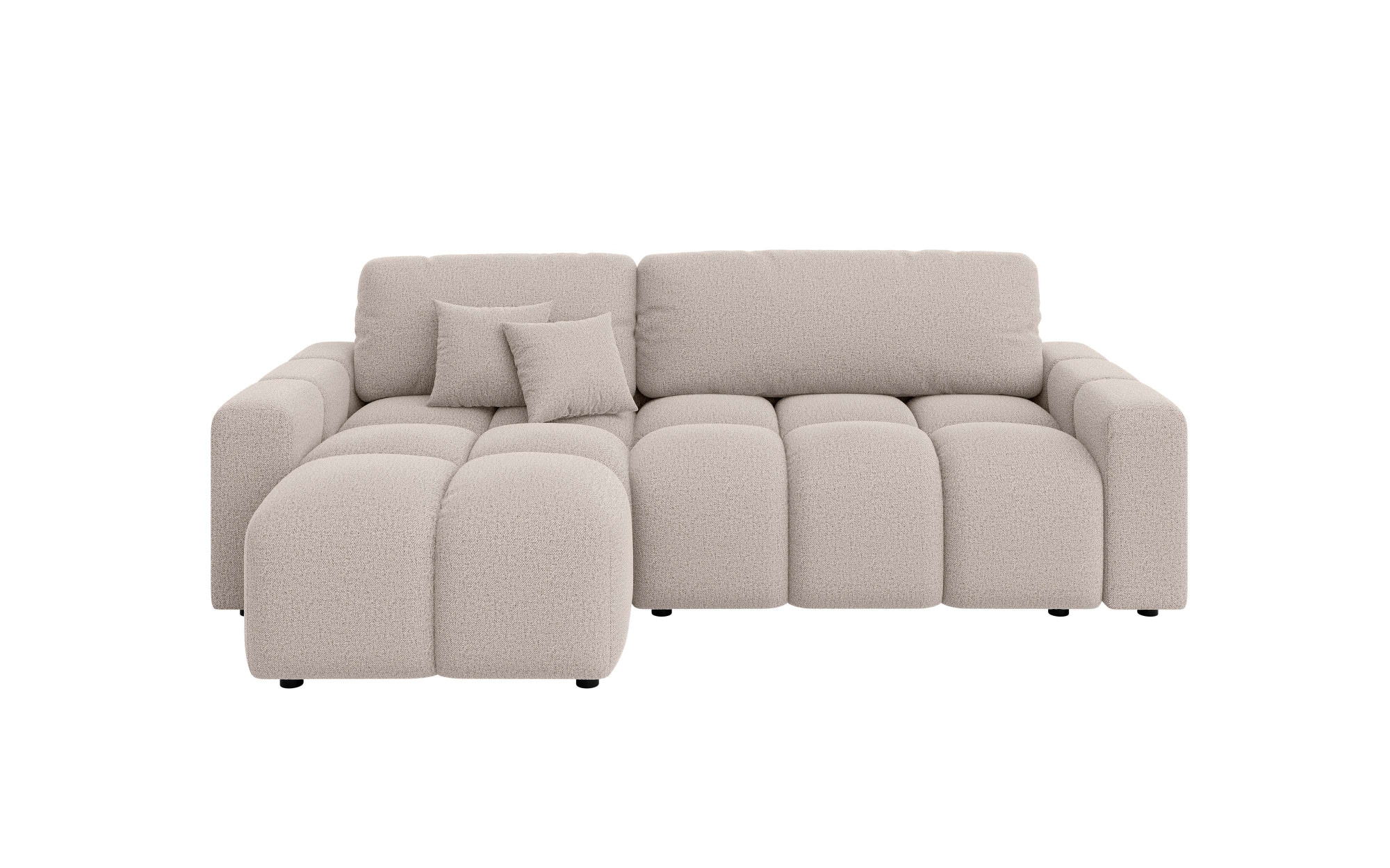 INOSIGN Ecksofa »FELICI, Schlafsofa 233cm, L-Form mit Recamiere beidseitig montierbar«, Designsofa mit Bettfunktion und Bettkasten, Maße B/T/H: 233/142/88 cm