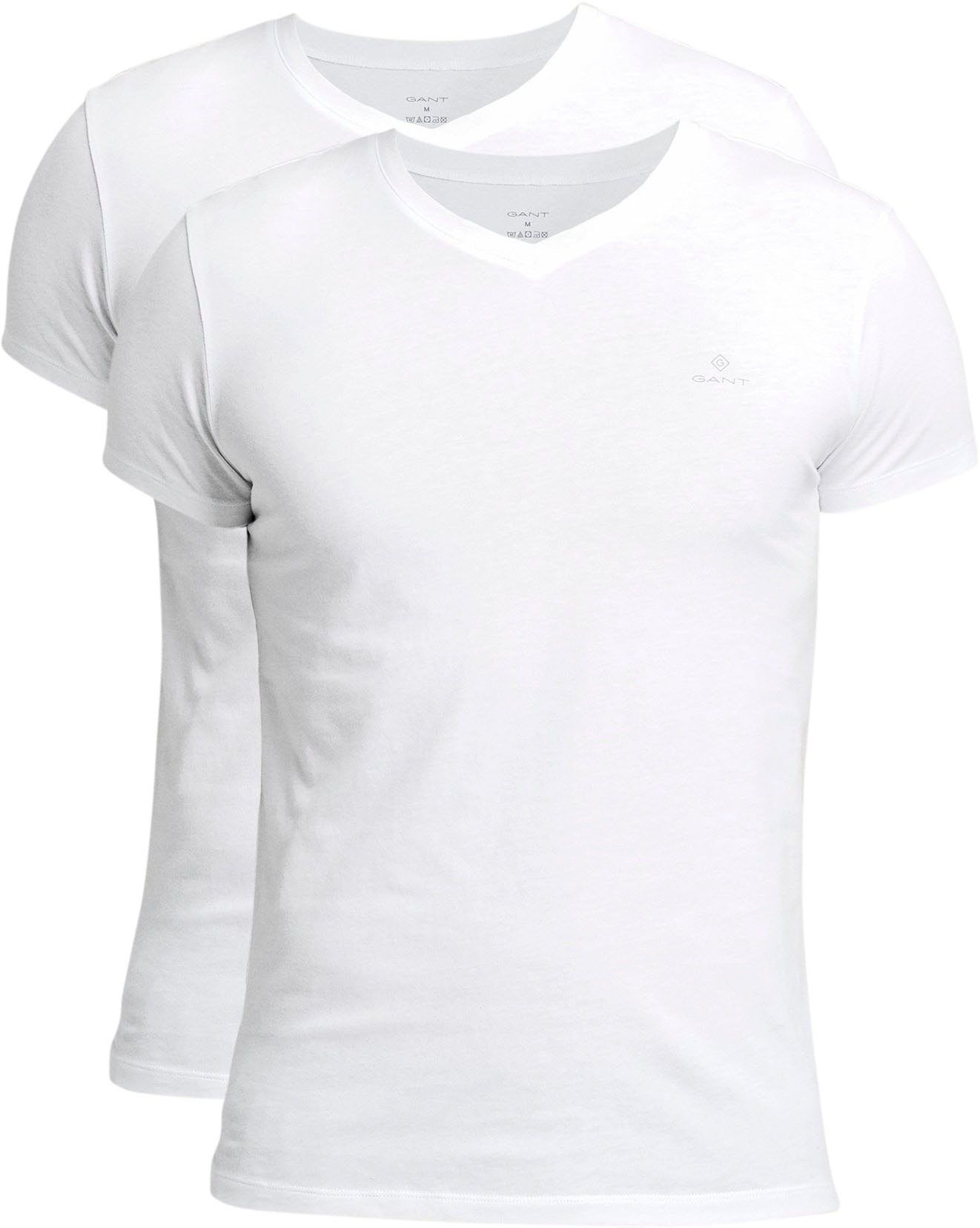 Gant Kurzarmshirt, (2 tlg., 2er-Pack), 100% Baumwolle in Sparpackung kaufen