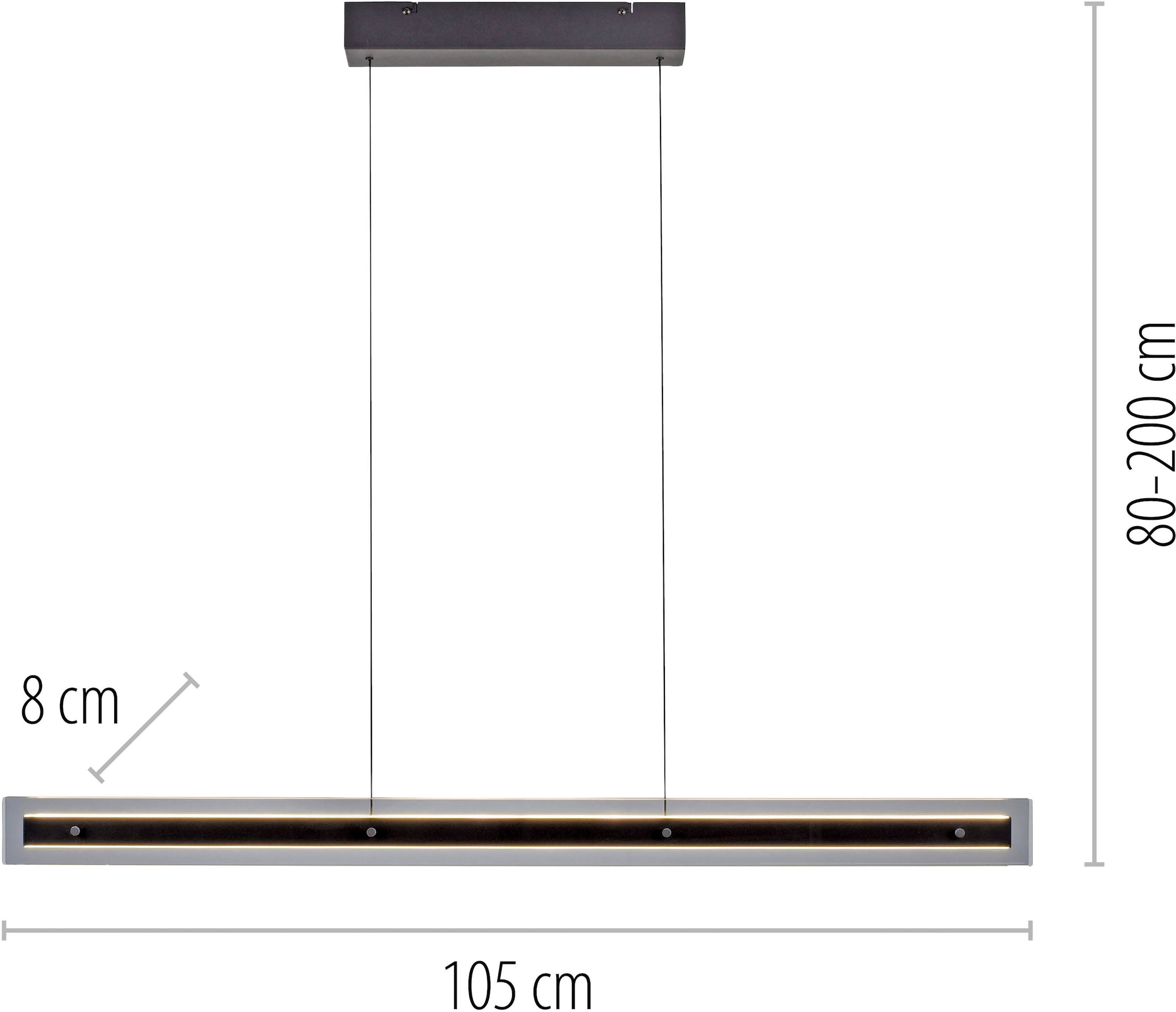 SCHÖNER WOHNEN-Kollektion LED Pendelleuchte »LENA« LED-Board 1 Stk. Warmweiß SCHÖNER WOHNEN Kollektion, 3-Stufen Dimmfunktion, Up-und Downlight