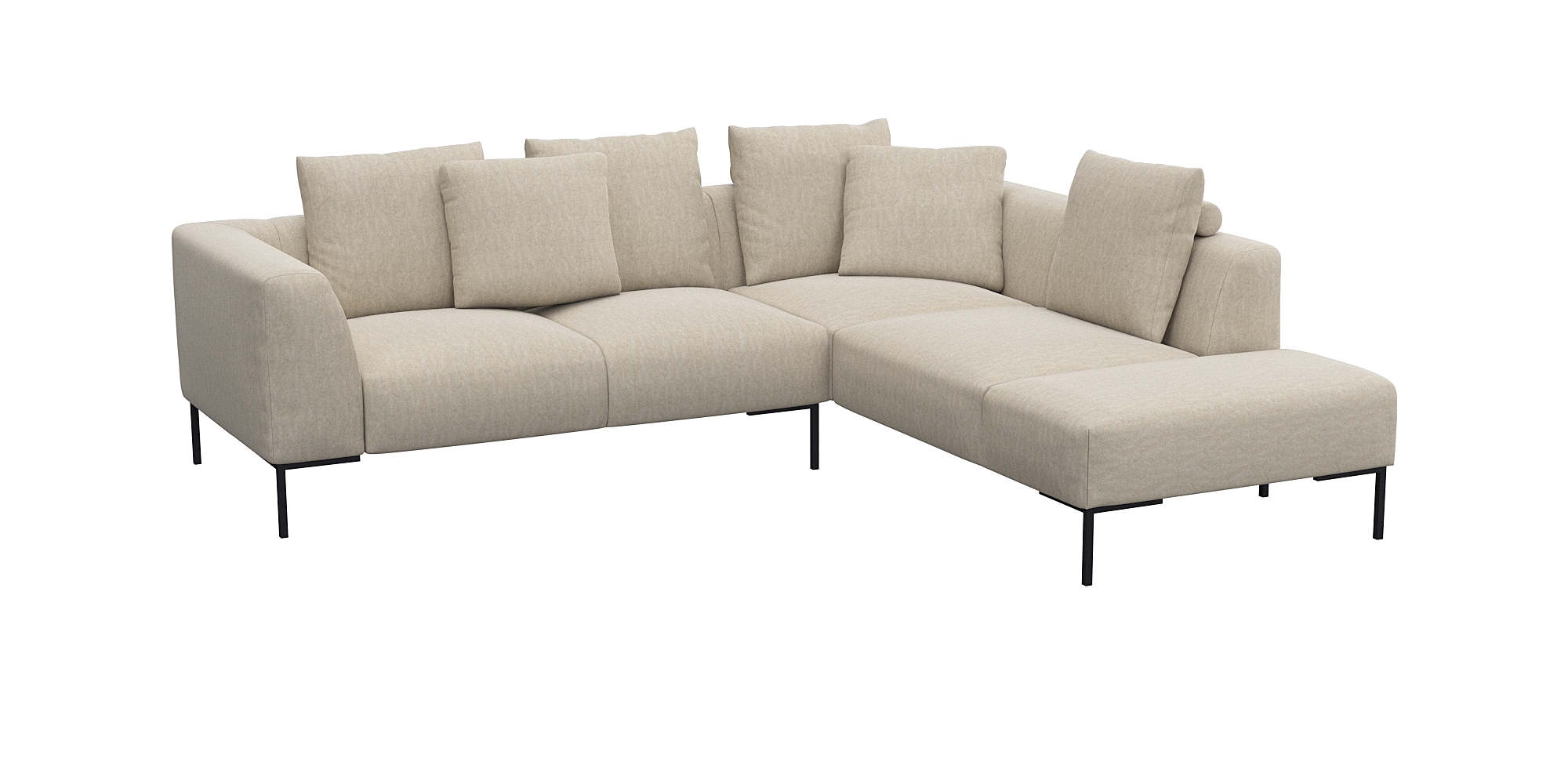 FLEXLUX Ecksofa "Sava", Taschenferderkern-Sitz mit Kaltschaum, lose Rücken- günstig online kaufen