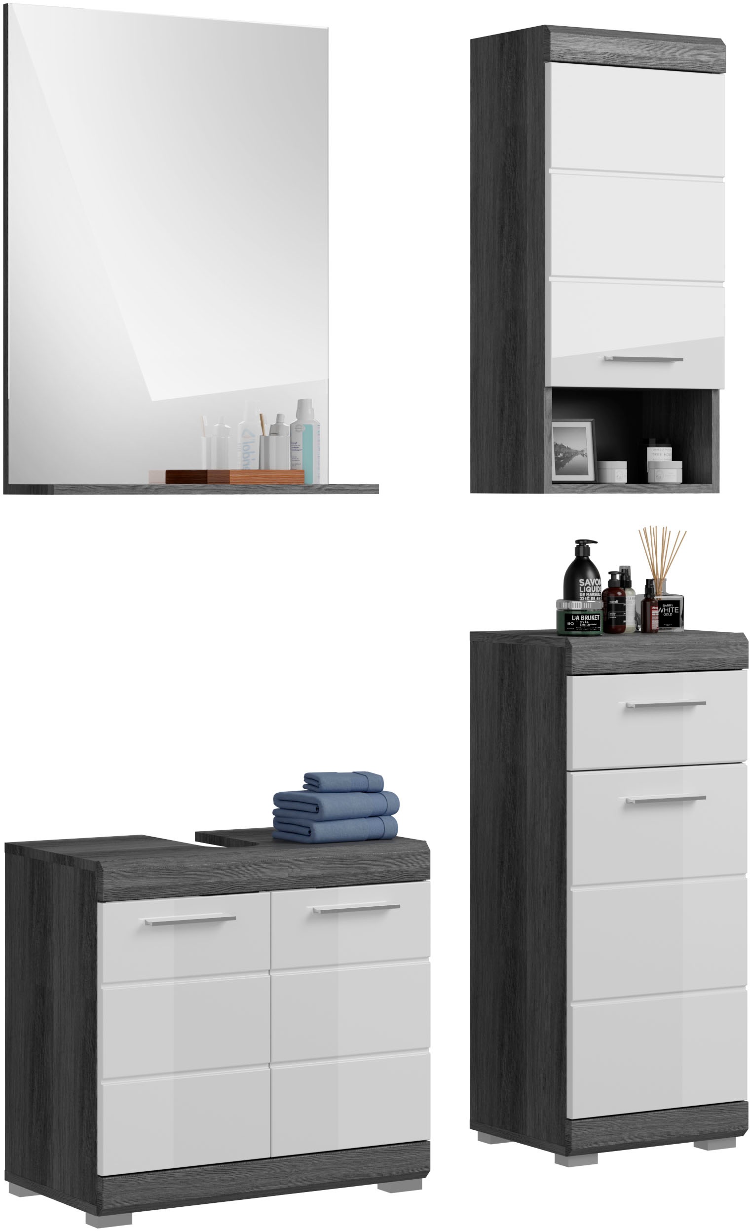 INOSIGN Badmöbel-Set »Siena, 4 teilig, bestehend aus:« Set, TOPSELLER!, 4 S günstig online kaufen