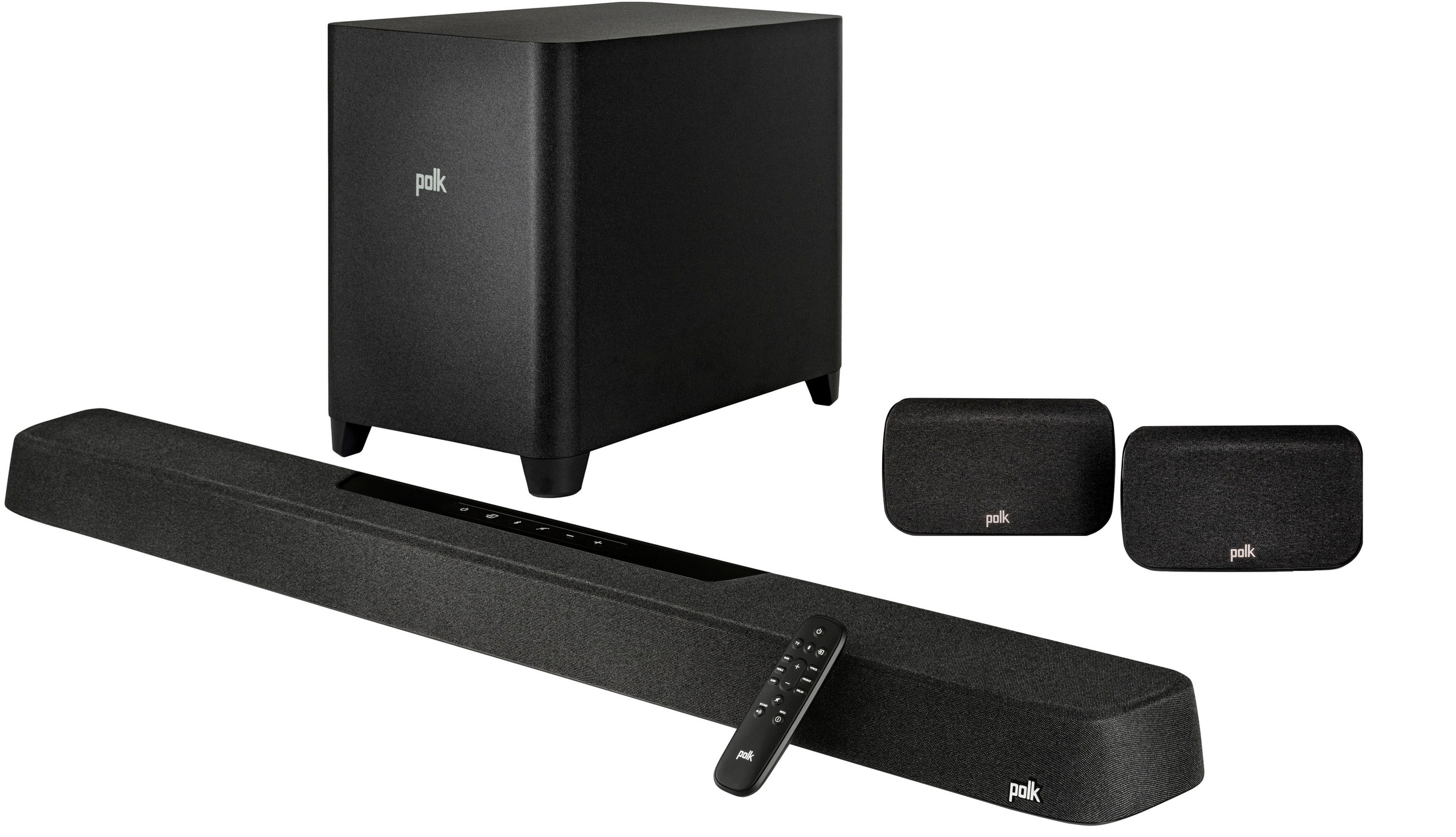 POLK Heimkinosystem »Magnifi Max AX SR« Bluetooth LAN (Ethernet) WLAN ) Wireless-Surround-Lautsprechern und Subwoofer schwarz HDMI-Umschaltung...