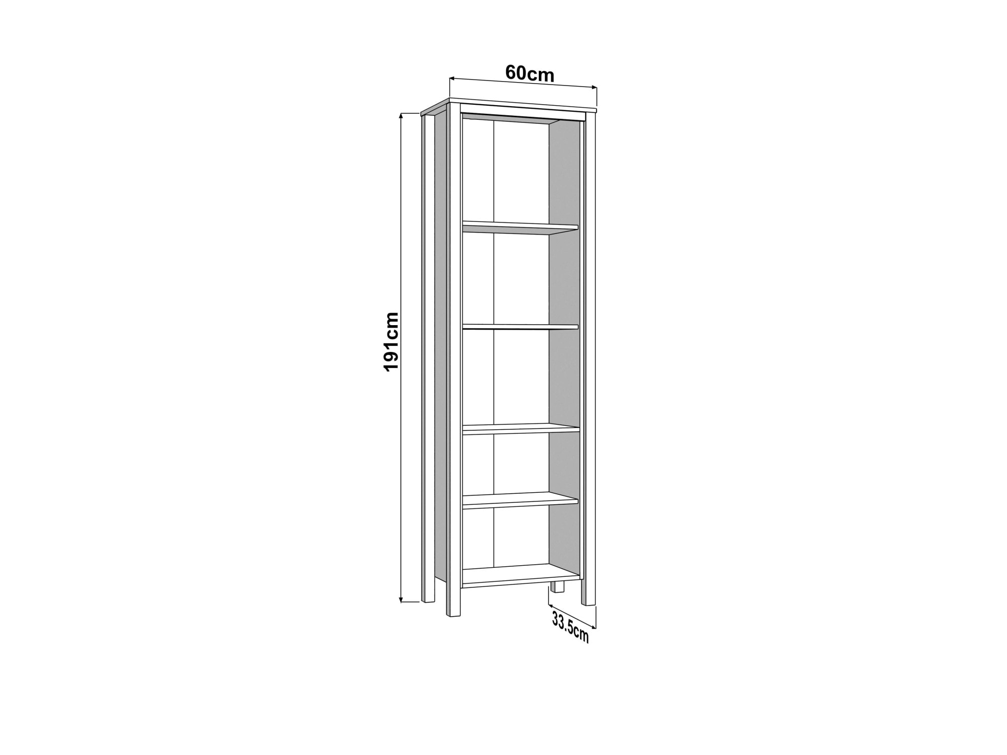 Home affaire Vitrine »BEDFORD Vitrinenschrank, Glasschrank, Standvitrine, Highboard« MDF-Profil 2D ummantelt, 2 Türen & 4 Einlegeböden mit Metallgriffen