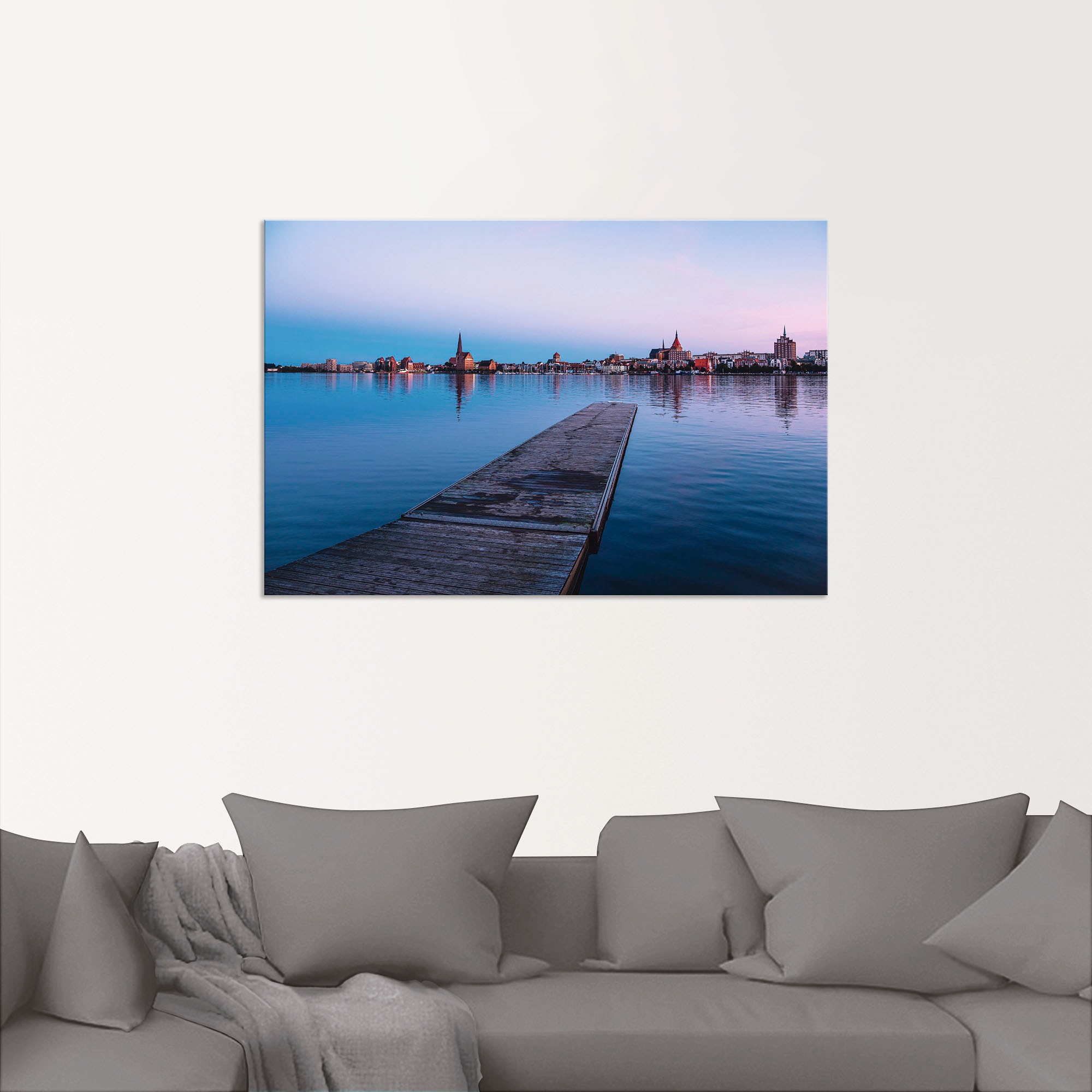 Artland Wandbild »Blick auf historische Gebäude Venedig II«, Rostock, (1 St.), als Alubild, Leinwandbild, Wandaufkleber oder Poster in versch. Größen