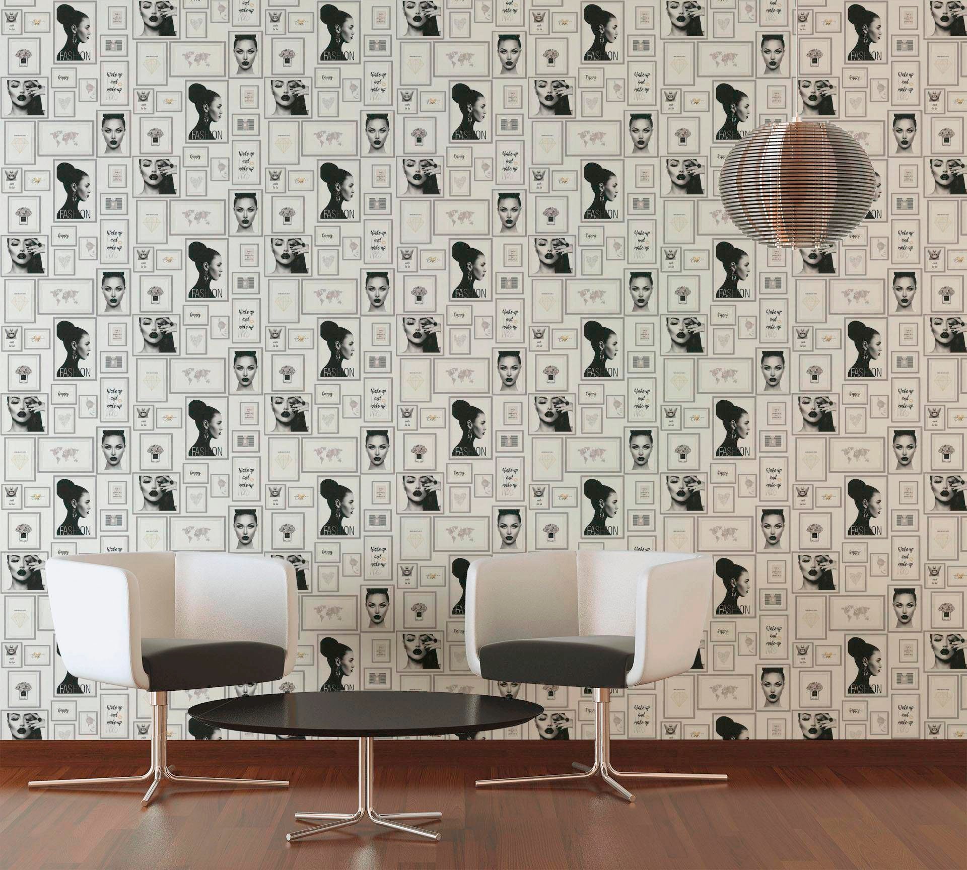 living walls Vliestapete »Metropolitan Stories Lola Paris«, Motiv-abstrakt-naturalistisch, Moderne Tapete Bildertapete Tapeten Wohnzimmer Schlafzimmer Küche Flur
