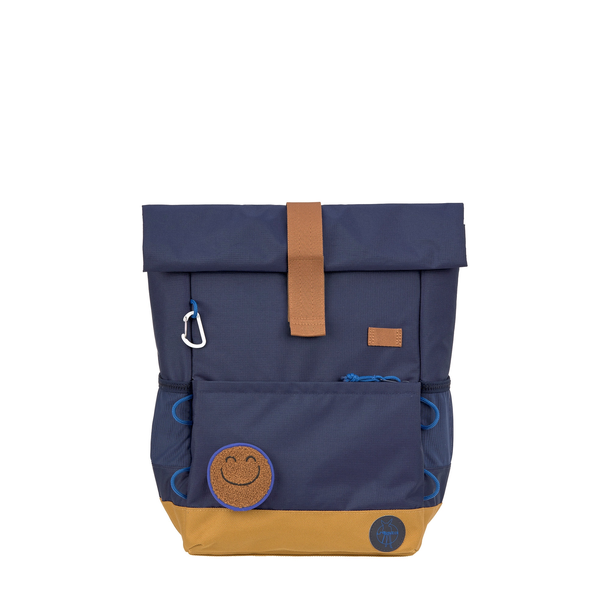 LÄSSIG Kinderrucksack »Little Gang, Medium Rolltop Backpack, navy« Reflektoren aus recycelten PET-Flaschen
