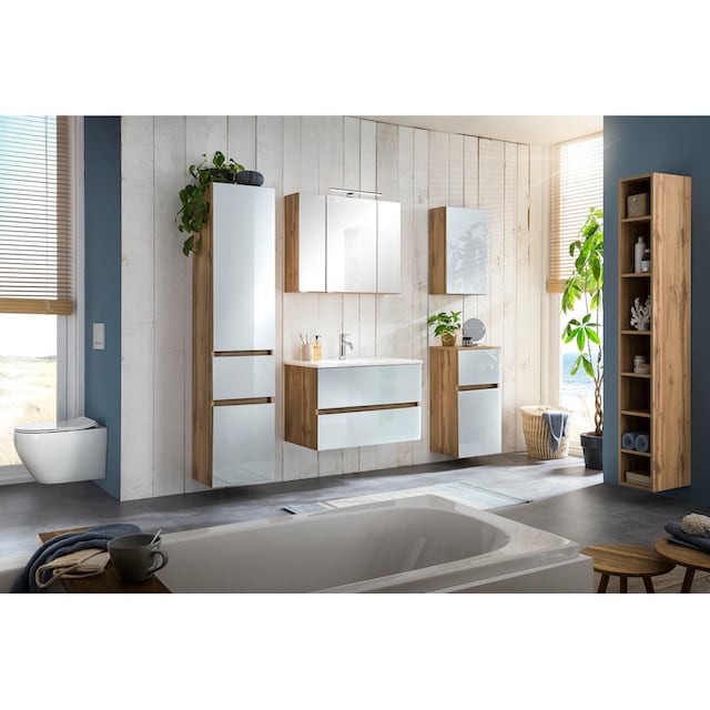 HELD MÖBEL Badezimmer-Set »Horki«, (Set, 5 St.), bestehend aus  Waschtisch-Set mit Seitenschrank, Breite 160 cm online kaufen
