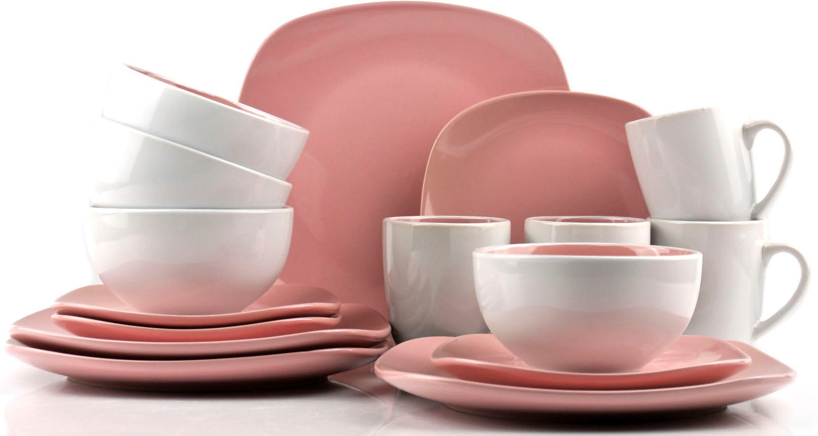 Retsch Arzberg Kombiservice »Geschirr-Set, Service NOVA SQUARE« Bicolor-Loo günstig online kaufen