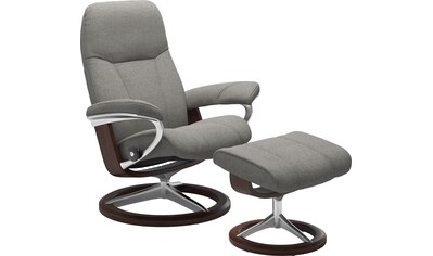 Stressless® Relaxsessel »Consul«, (Set, Relaxsessel mit Hocker), mit  Hocker, mit Signature Base, Größe S, Gestell Eiche online bestellen | Funktionssessel