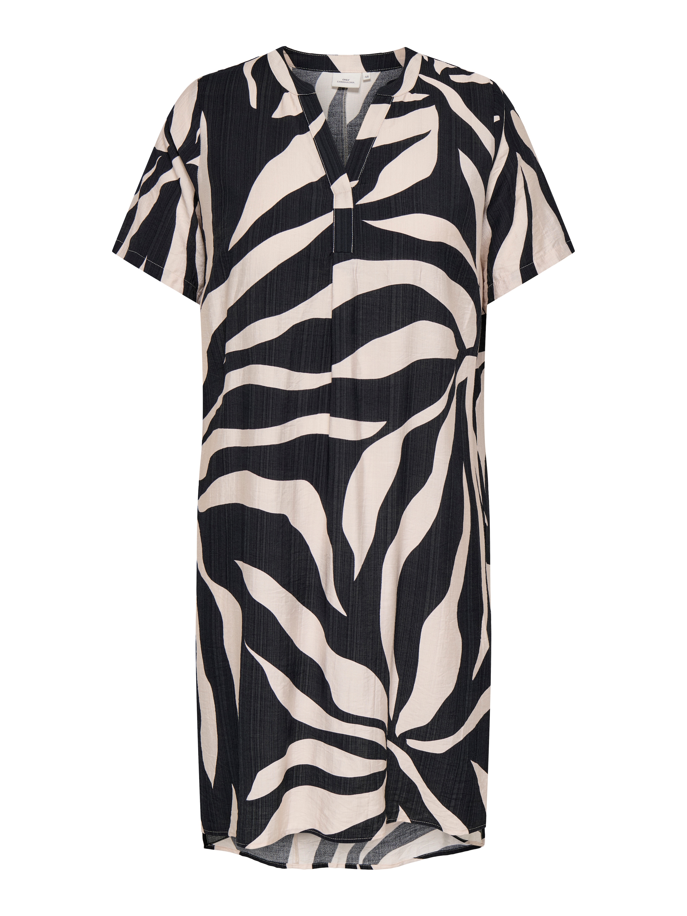 ONLY CARMAKOMA Sommerkleid »CARSUSI S/S V-NECK KNEE DRESS WVN ZL« mit Viskose, regular fit, knielang