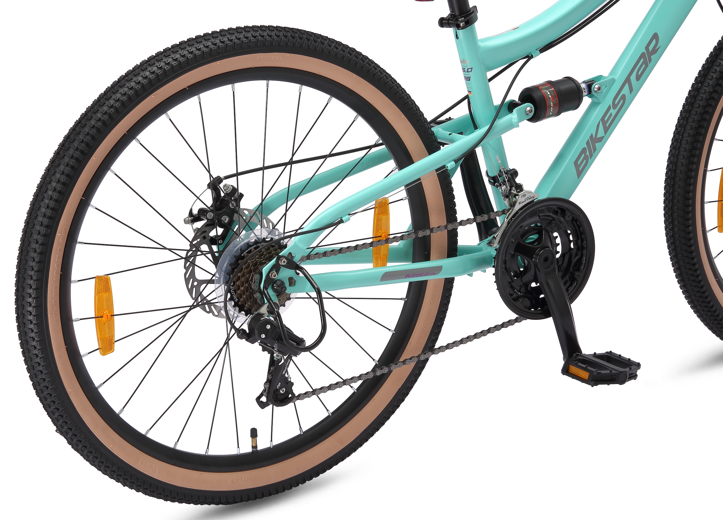 Bikestar Mountainbike 21 Gang Shimano RD-TY300 Schaltwerk Kettenschaltung für Damen und Herren, Kettenschaltung