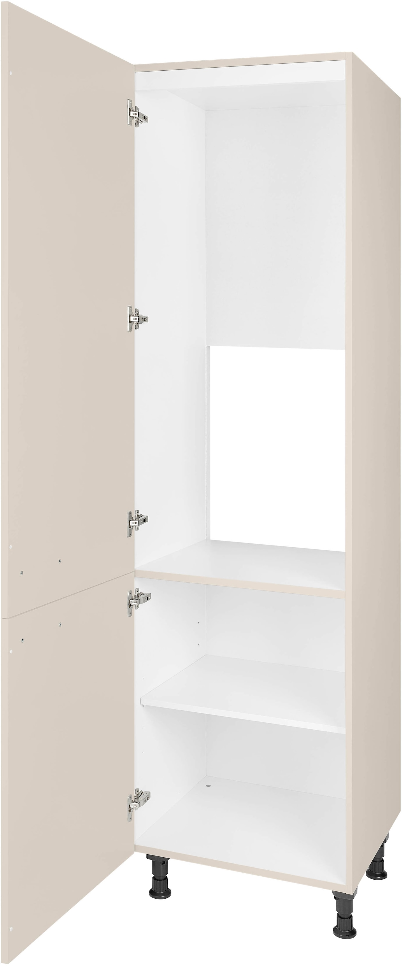 nobilia® Kühlumbauschrank »"Laser", mit zwei Türen und zusätzlichem Einlegeboden,« vormontiert, Ausrichtung wählbar, Breite/Höhe: 60/216,6 cm