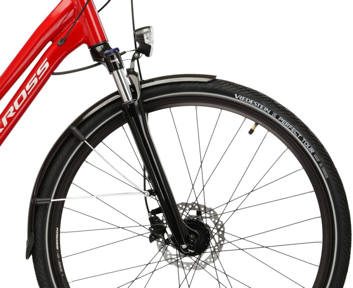 Kross Trekkingrad »Damen-Trekkingrad 28" Trans 5.0 Rot 18 Gänge« 18 Gang Shimano CUES U3020 Schaltwerk Kettenschaltung