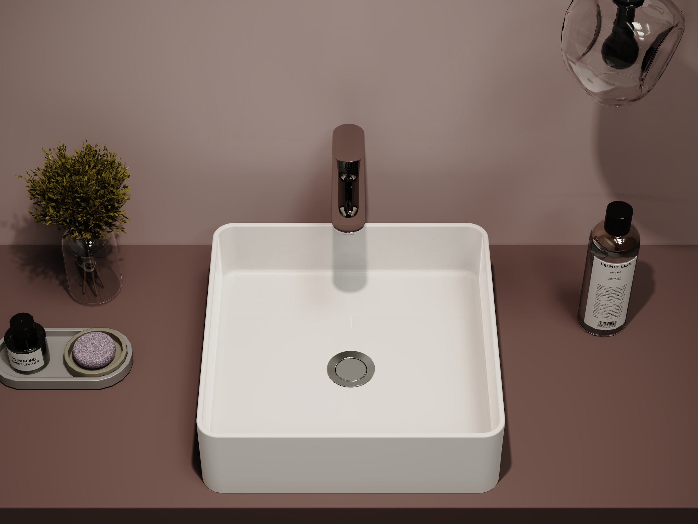 welltime Aufsatzwaschbecken »QUADRINO« NANO Glasur