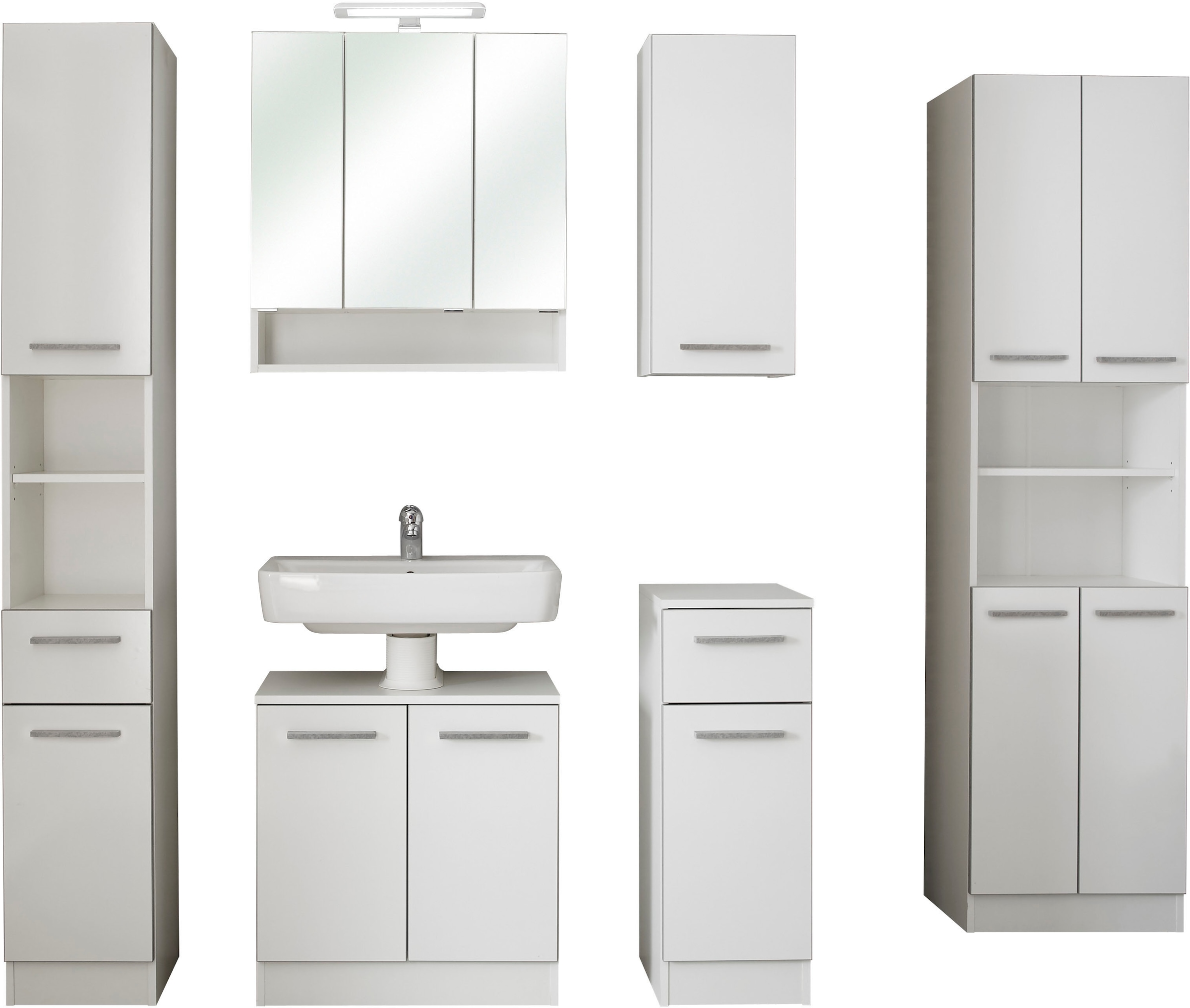 Saphir Badmöbel-Set »Quickset 953 6-teilig, Waschbeckenunterschrank und LED günstig online kaufen