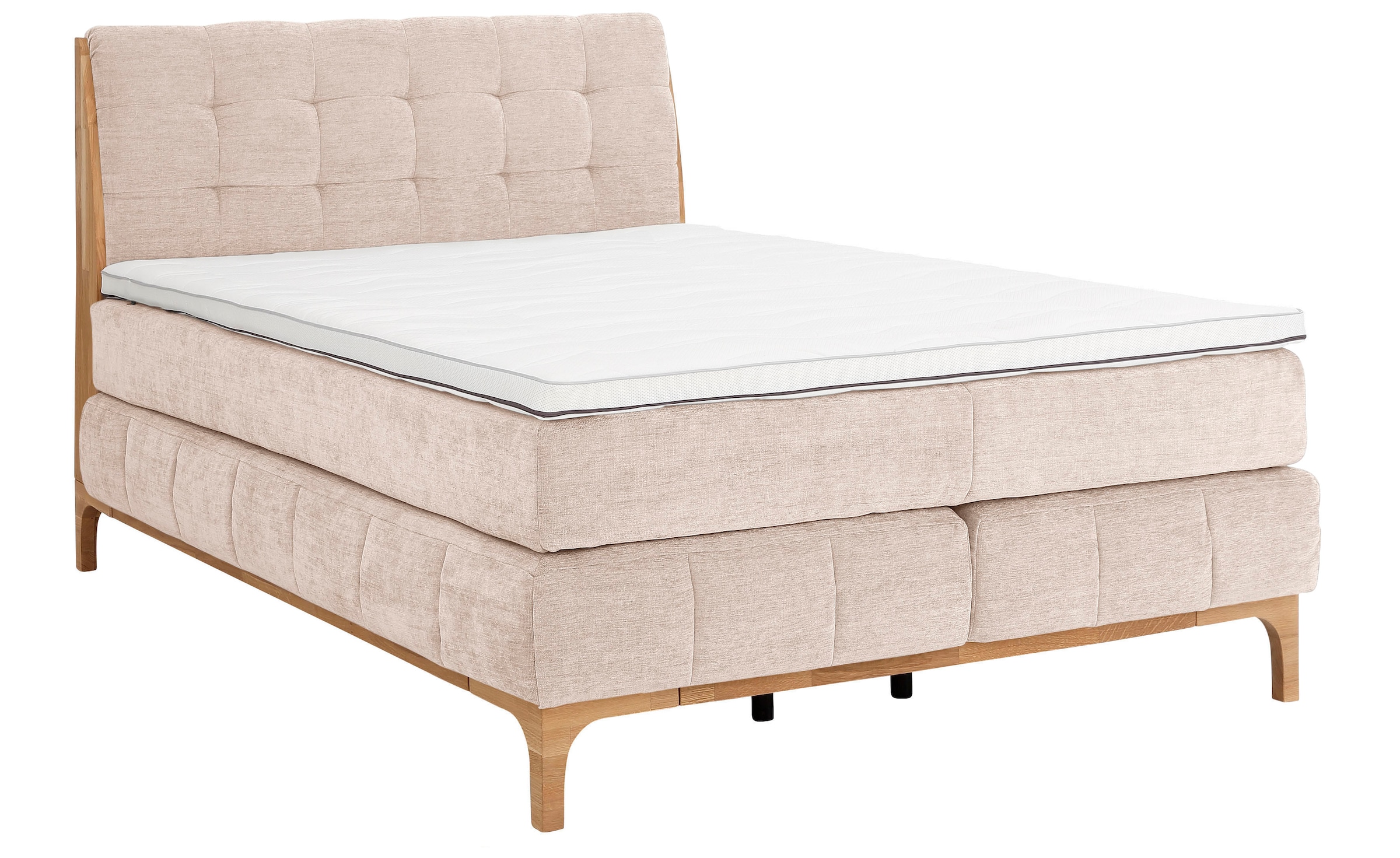 OTTO products Boxspringbett »Jelle«, (5 St.), zertifizierte, recycelte Bezugsstoffe, verschiedene Ausführungen