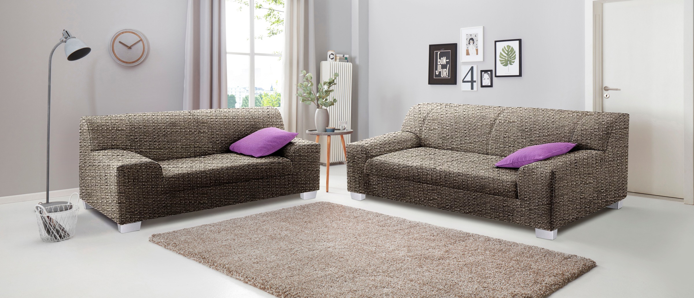 DOMO collection Polstergarnitur »Amando«, (Spar-Set), bestehend aus 2er- un günstig online kaufen