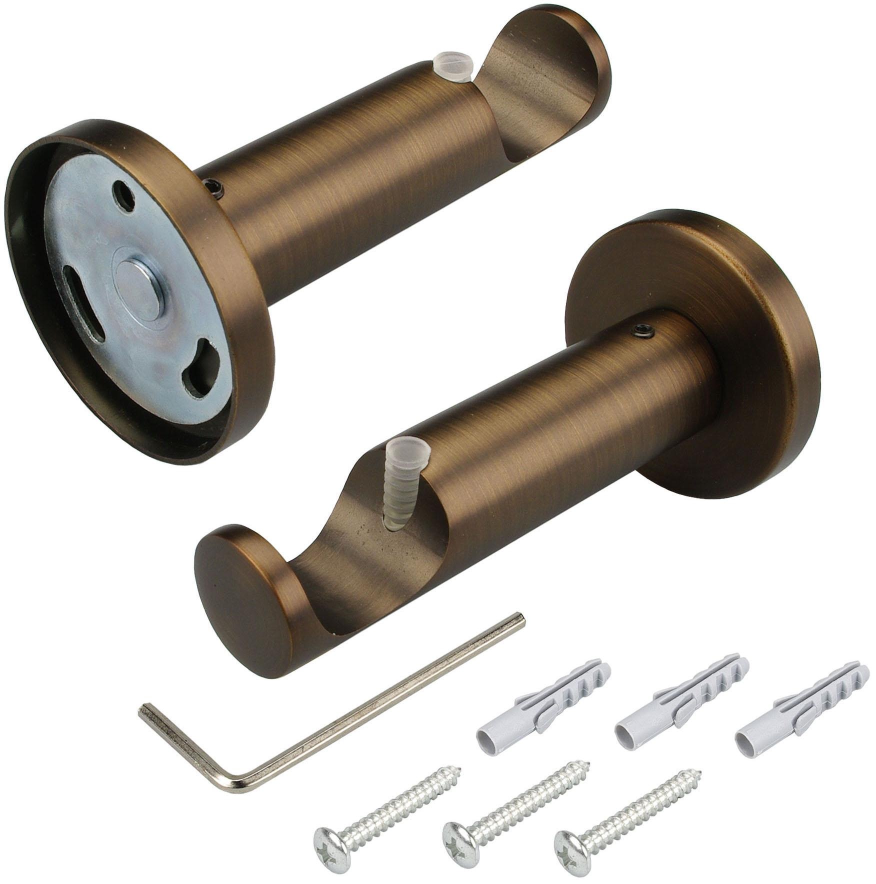 Liedeco Gardinenstange »CELKUGEL01SG1L« Ø 25 mm 1 läufig-läufig Fixmaß 1-lä günstig online kaufen