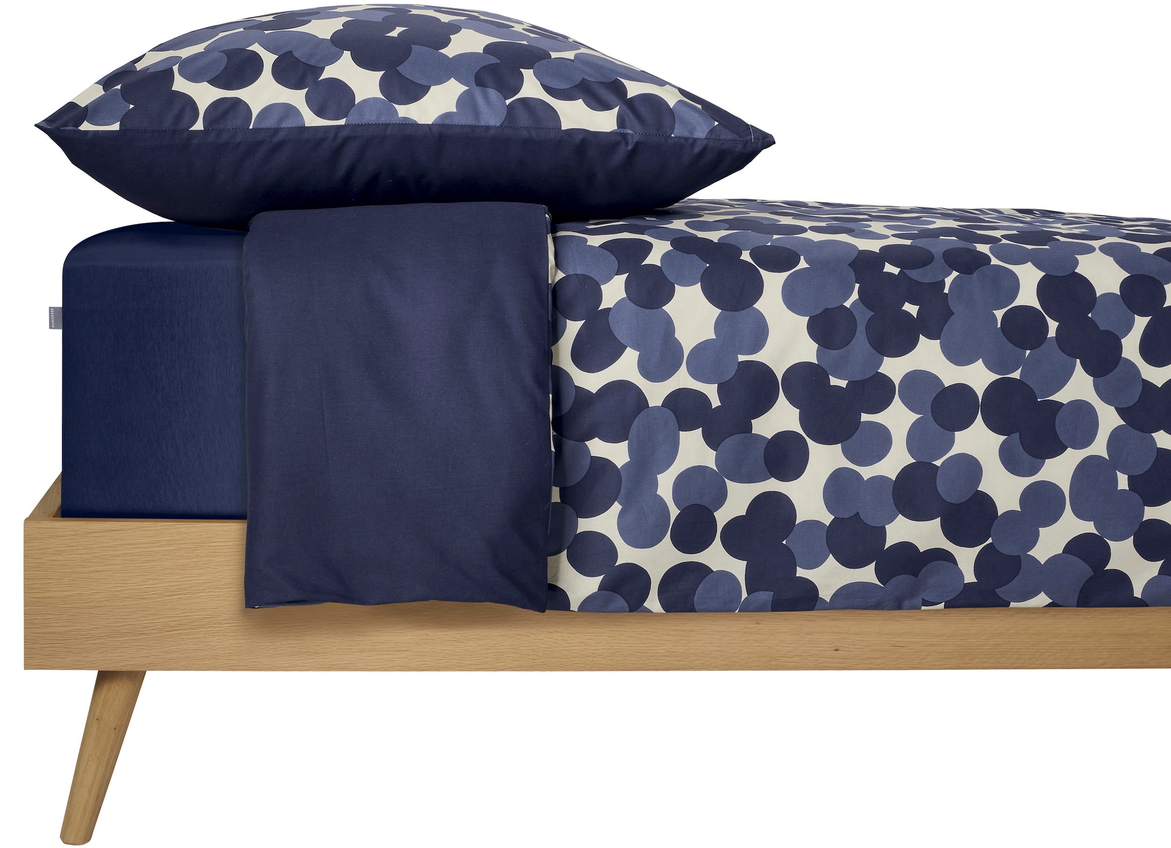 Schiesser Wendebettwäsche »Allez aus weicher Baumwolle mit aufheiternden Punkten« 2 Stk. tlg. Made in Green