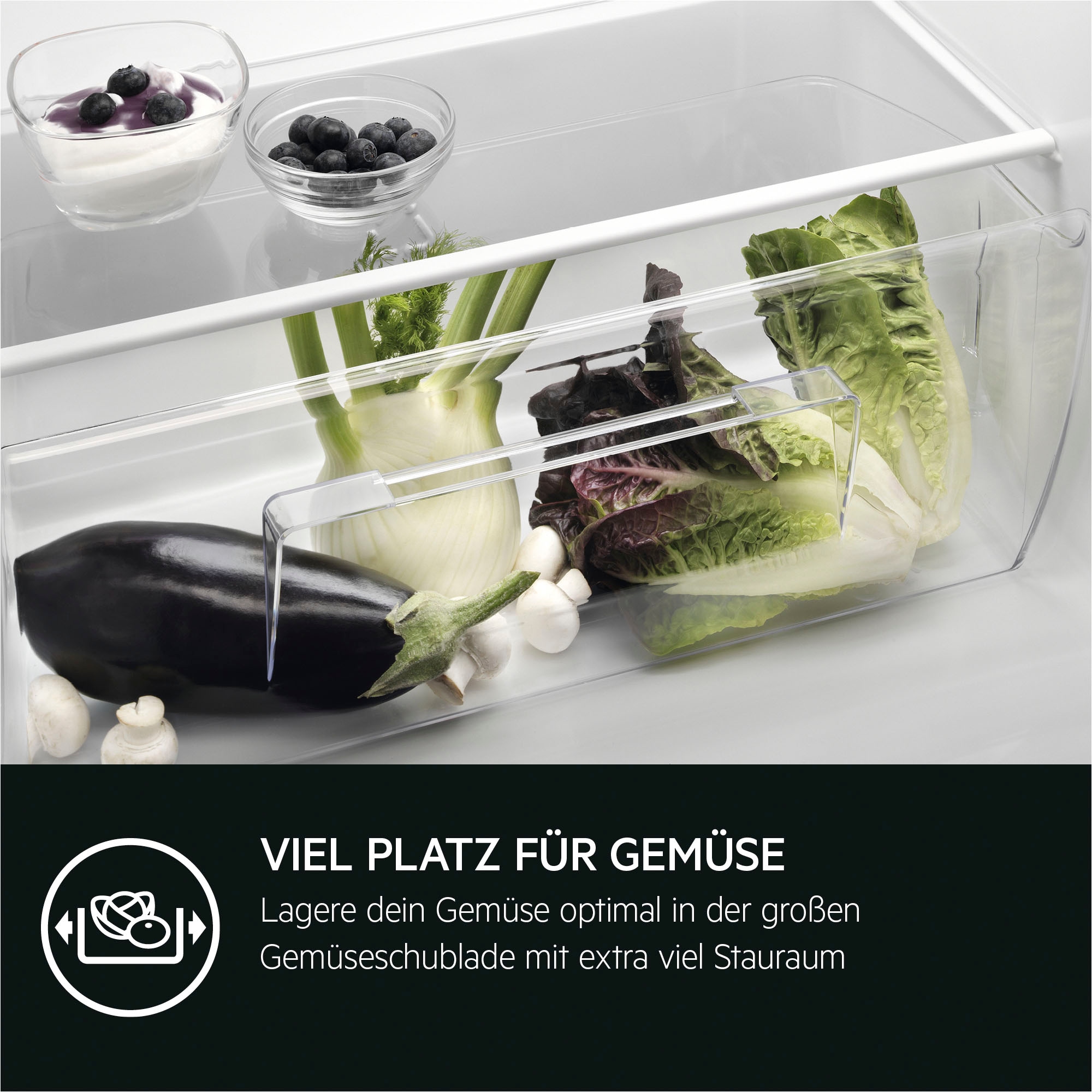 AEG Einbaukühlschrank Serie 5000 »OSK5O88EE«, 142 Liter, variable Glasablagen, LED-Beleuchtung, Dekorfähig