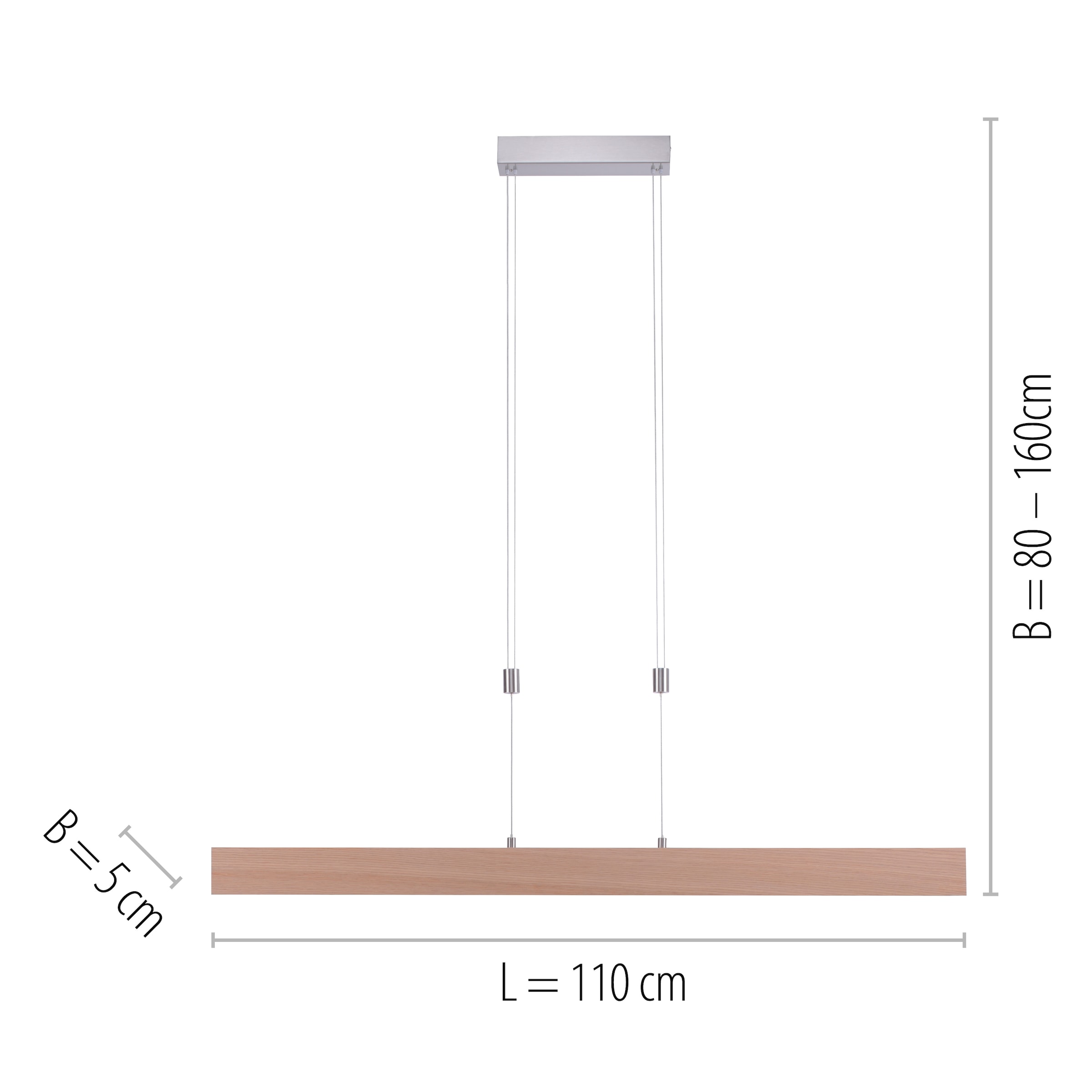 JUST LIGHT LED Deckenleuchte »AMANDA«, 1 flammig, Leuchtmittel LED-Board | LED fest integriert, dimmbar über Touchdimmer