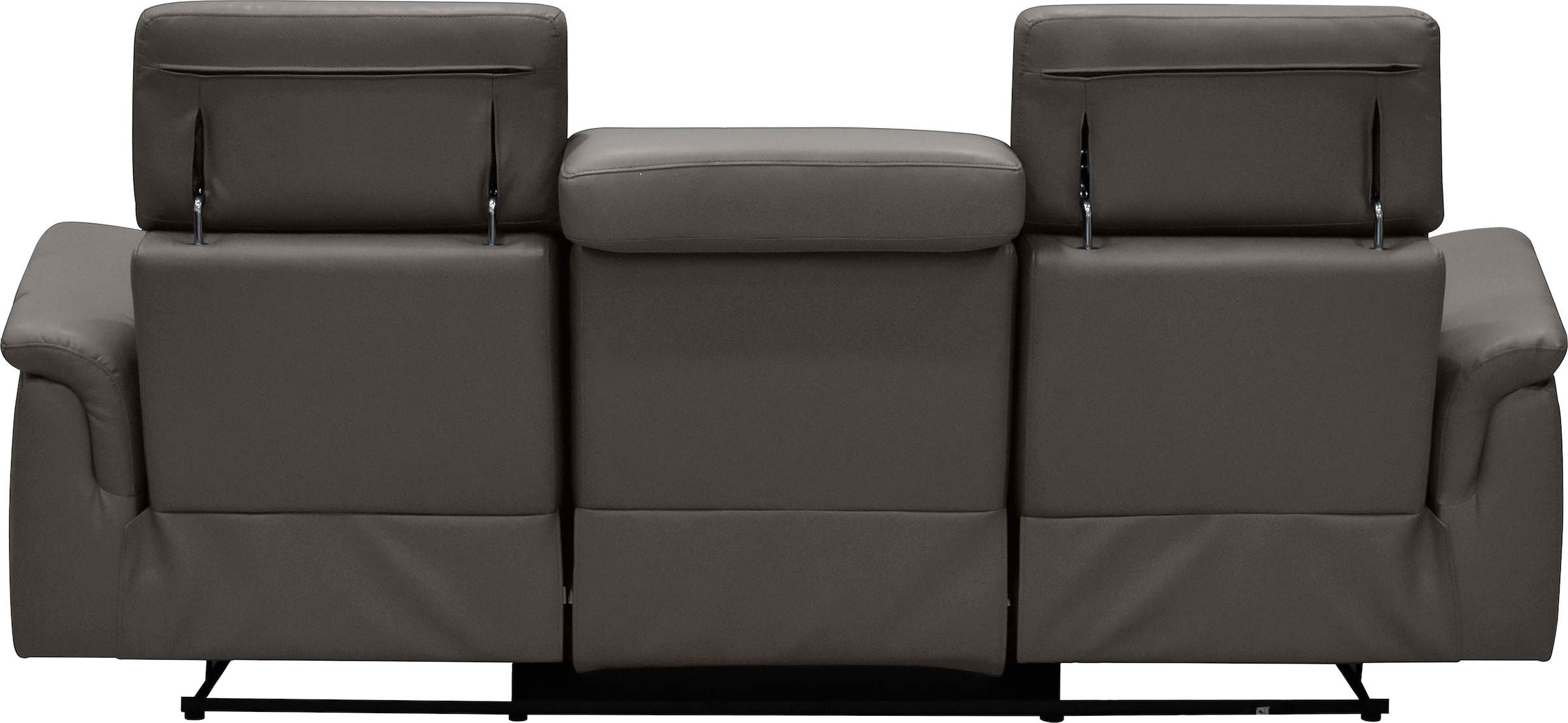 Places of Style 3-Sitzer »Pareli 229cm, manuelle u. elektr. Relaxfunktion in 2 Sitzen«, USB, KT-Verstellung, LED Beleuchtung, in Echtleder, Kunstleder, Web