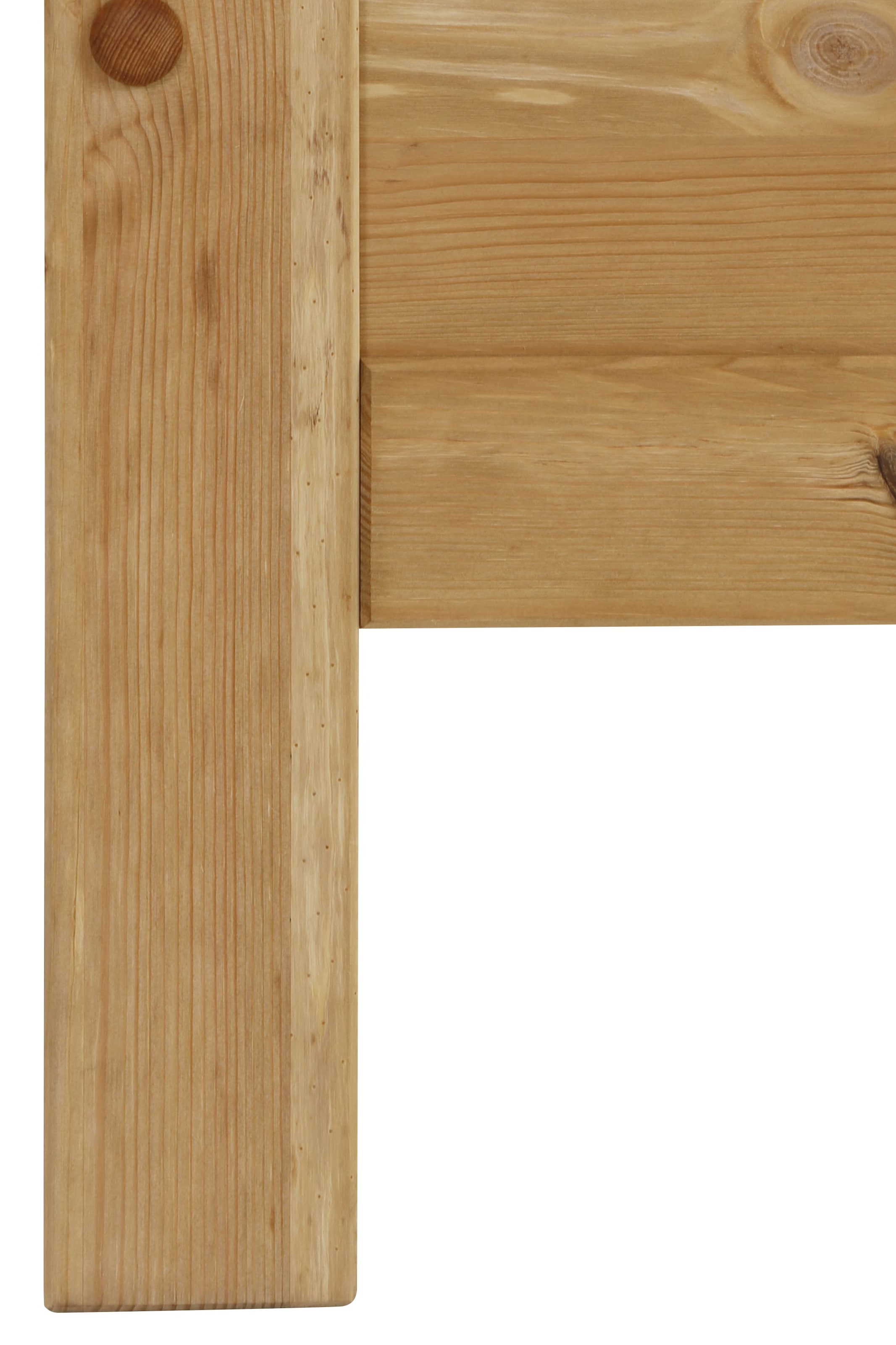Home affaire Massivholzbett »Indra, TOPSELLER, Landhausstil, edles Design,zertifiziertes Massivholz«, (Breite/Belastbarkeit 180cm/220 KG, 140cm/180 KG, 90cm/120 KG), mit dekorativen Fräsungen, in 2 Breiten und Farben