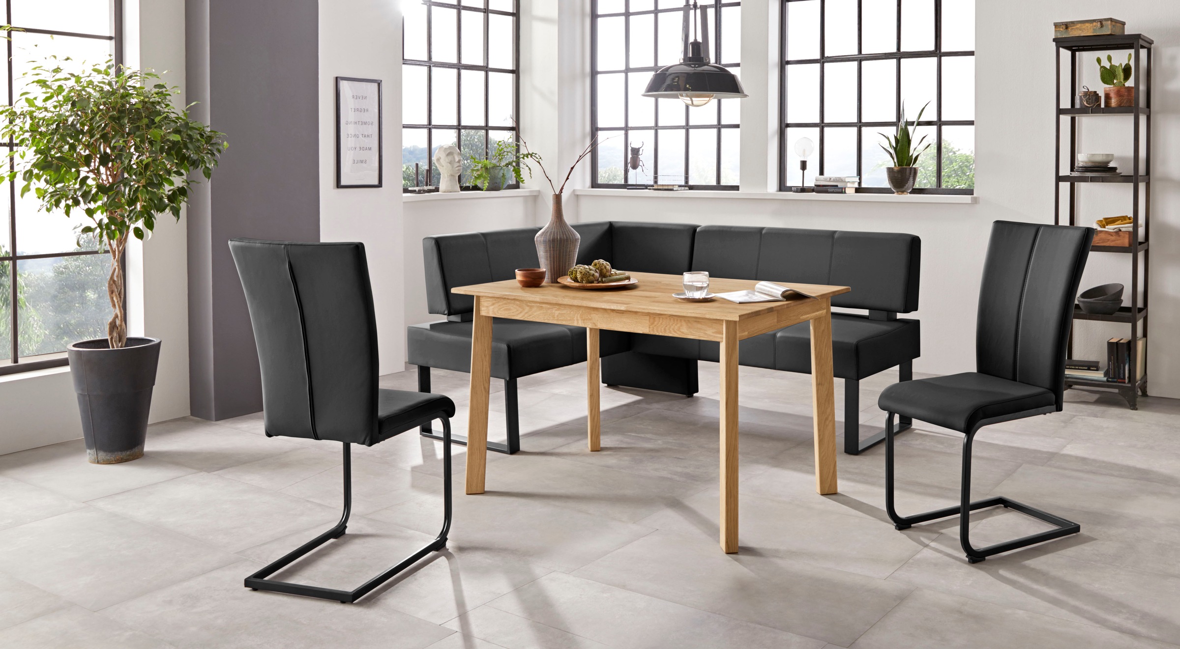 Home affaire Eckbank »Oliver mit Metallgestell, Küchenbank« verschiedene Be günstig online kaufen