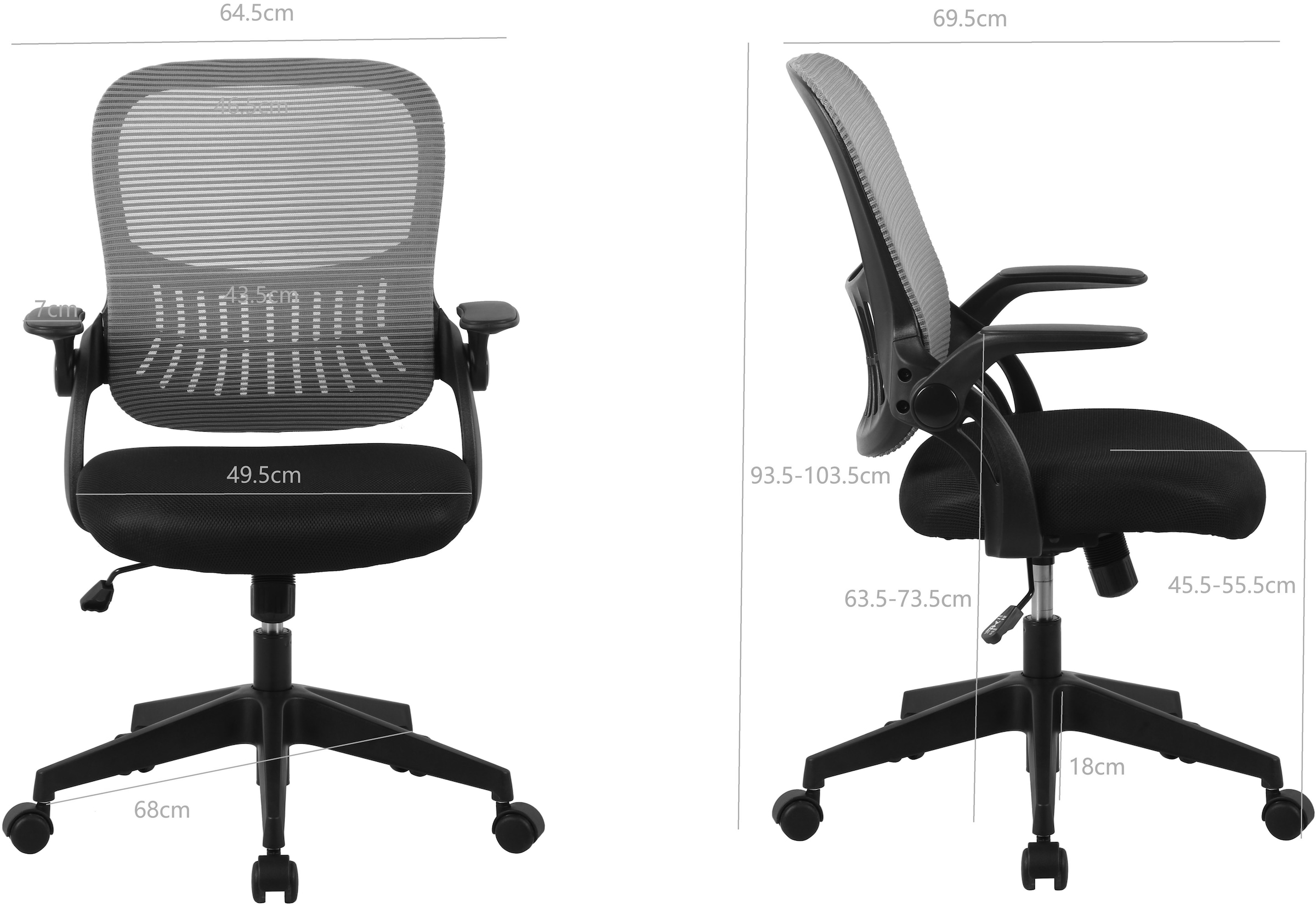 INOSIGN Bürostuhl »PAISLEY«, komfortable und atmungsaktive Polsterung, mit Armlehnen