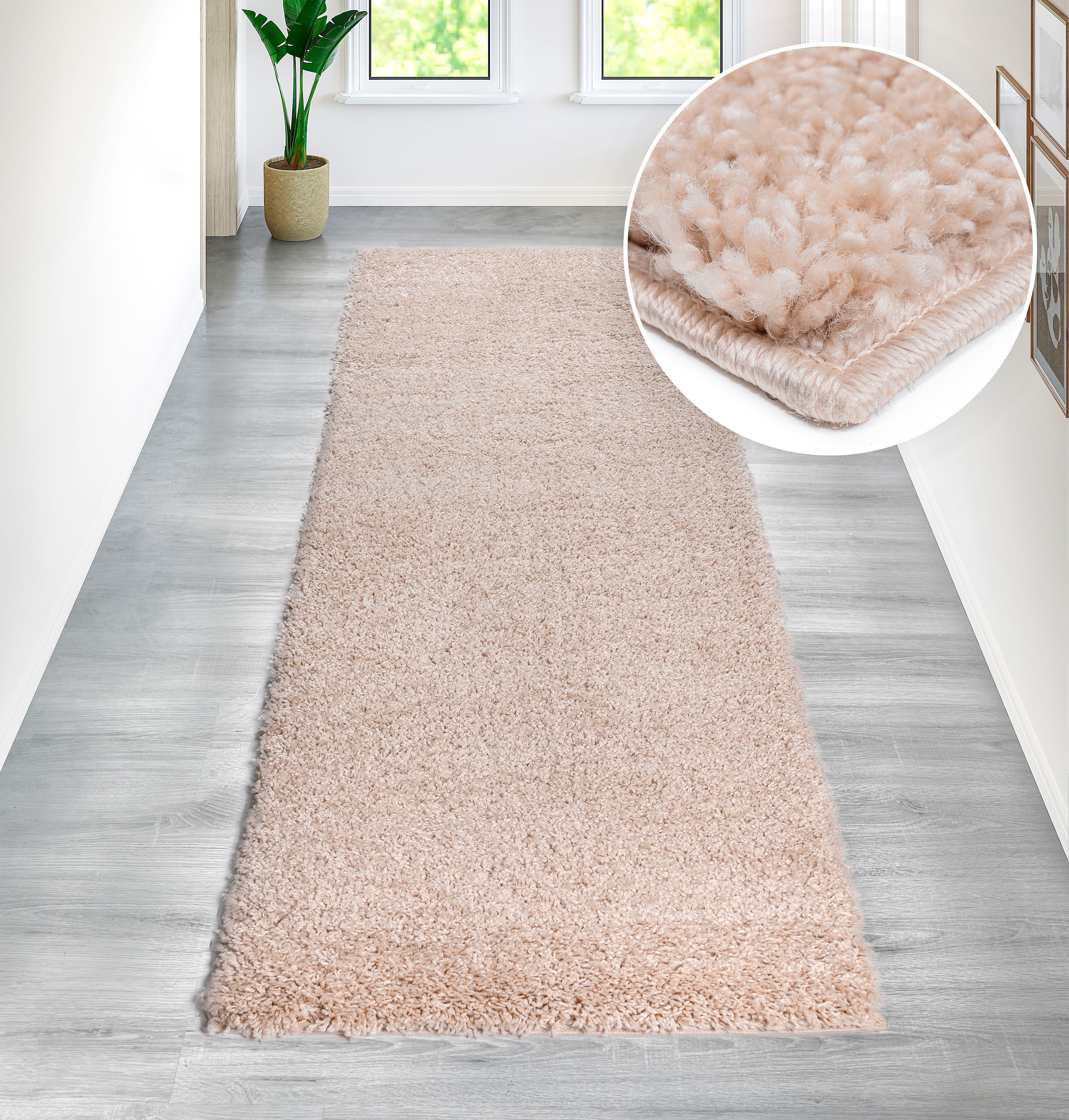 my home Läufer »Viva«, rechteckig, 45 mm Höhe, Läufer, Brücke, Uni-Farben, günstig online kaufen