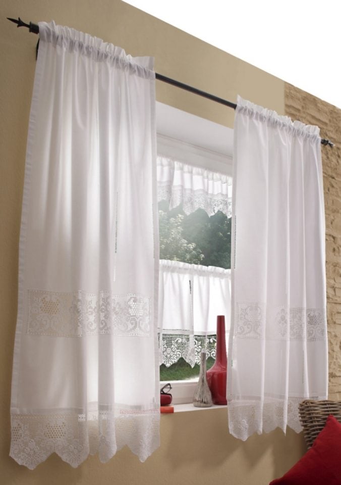 HOSSNER - ART OF HOME DECO Gardine »Dachstein«, (2 St.), HxB: 150x90 günstig online kaufen