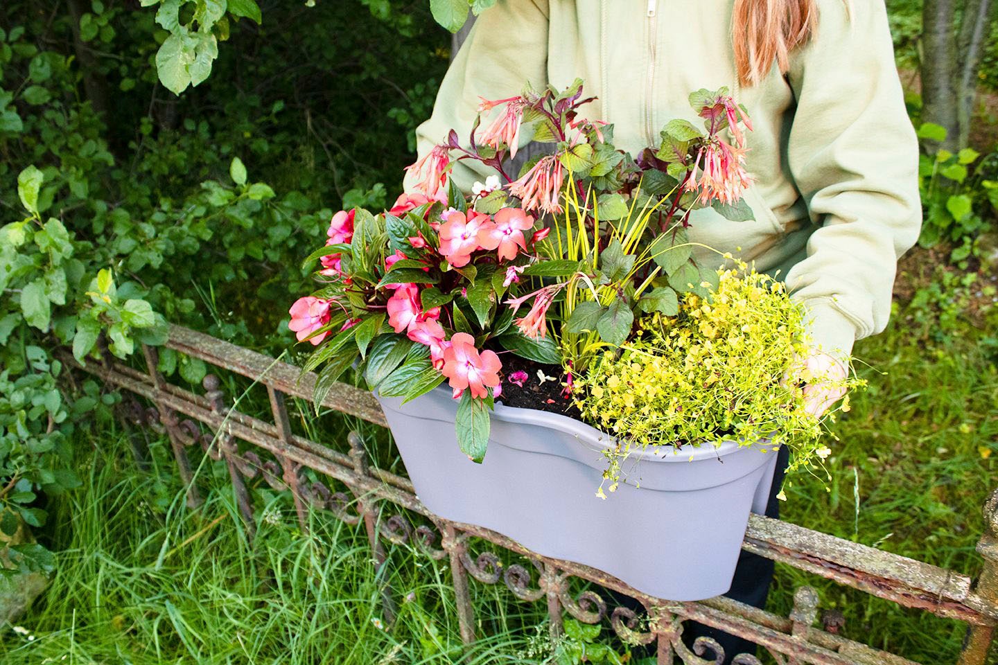 KHW Balkonkasten »Flowerclip XXL«, (Set, 2 St.), BxTxH: 57,5x27,7x27 cm