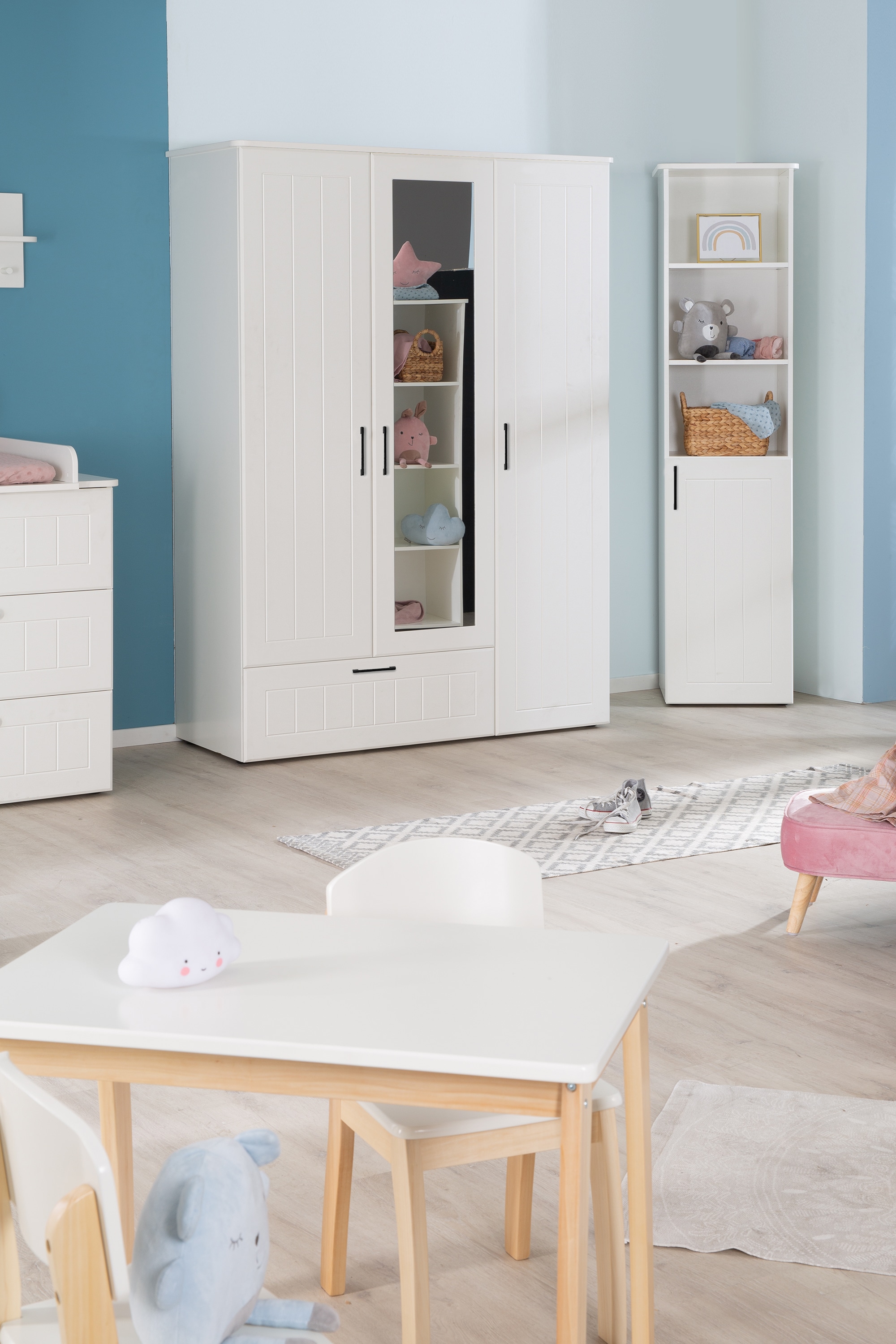roba® Kinderkleiderschrank »Sylt«, 3-türig mit Spiegeltür; Made in Europe  online kaufen