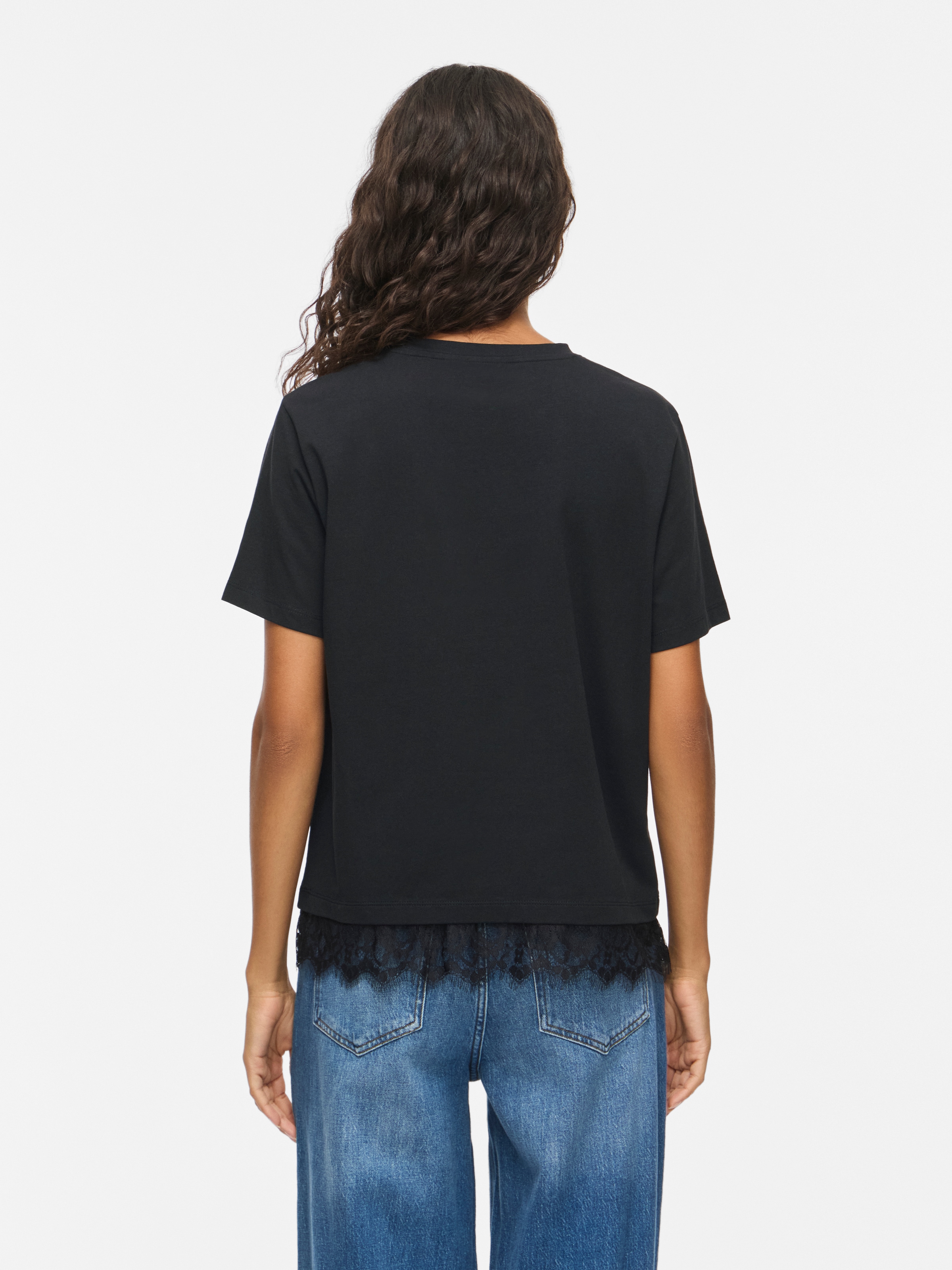 Vila Spitzenshirt »VINORA S/S LACE T-SHIRT - NOOS« Baumwollmischung, regular fit, mit Spitze