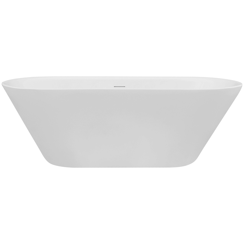 OTTOFOND Rundwanne »Eko« Höhe 56, 5 cm freistehend, 150x75 cm, verchromte Ablaufgarnitur "Push-Up-Ventil" weiß