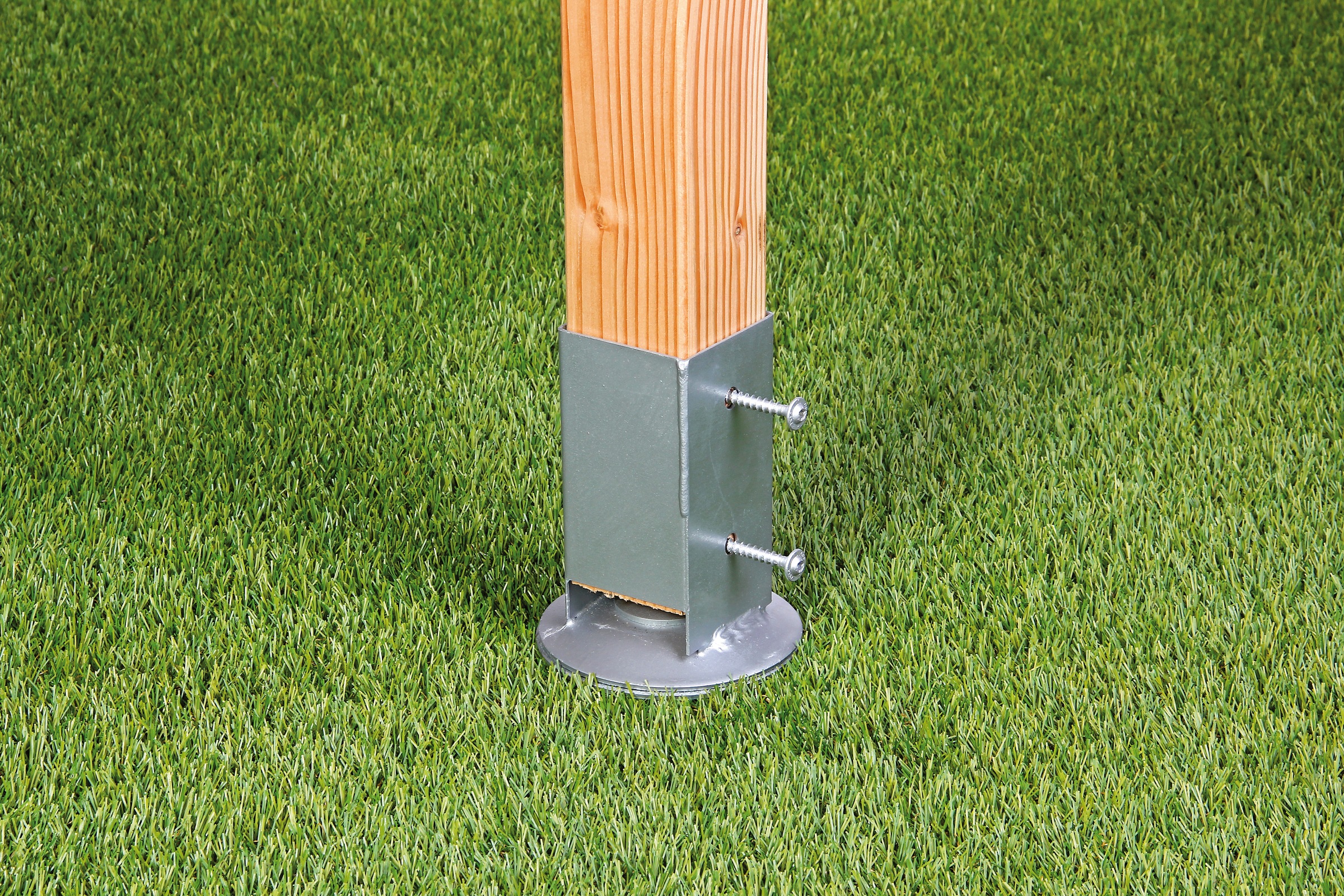Alberts Einschlag-Bodenhülse »71x71 mm«, für Vierkantholzpfosten, mit verstellbarem Topf, Gesamtlänge 750 mm