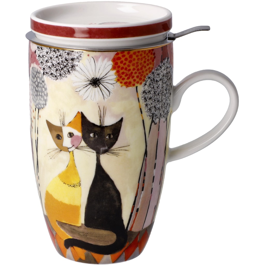 Goebel Tasse »Wohnaccessoires«, Teetasse mit Deckel und Sieb, Metall, Rosina Wachtmeister - Soffioni