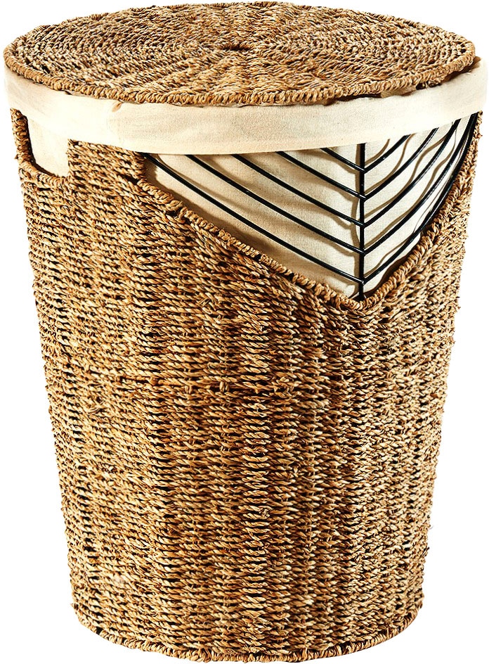 locker Wäschekorb »NATUR« Wäschesammler aus Seegras, Höhe ca. 50 cm günstig online kaufen