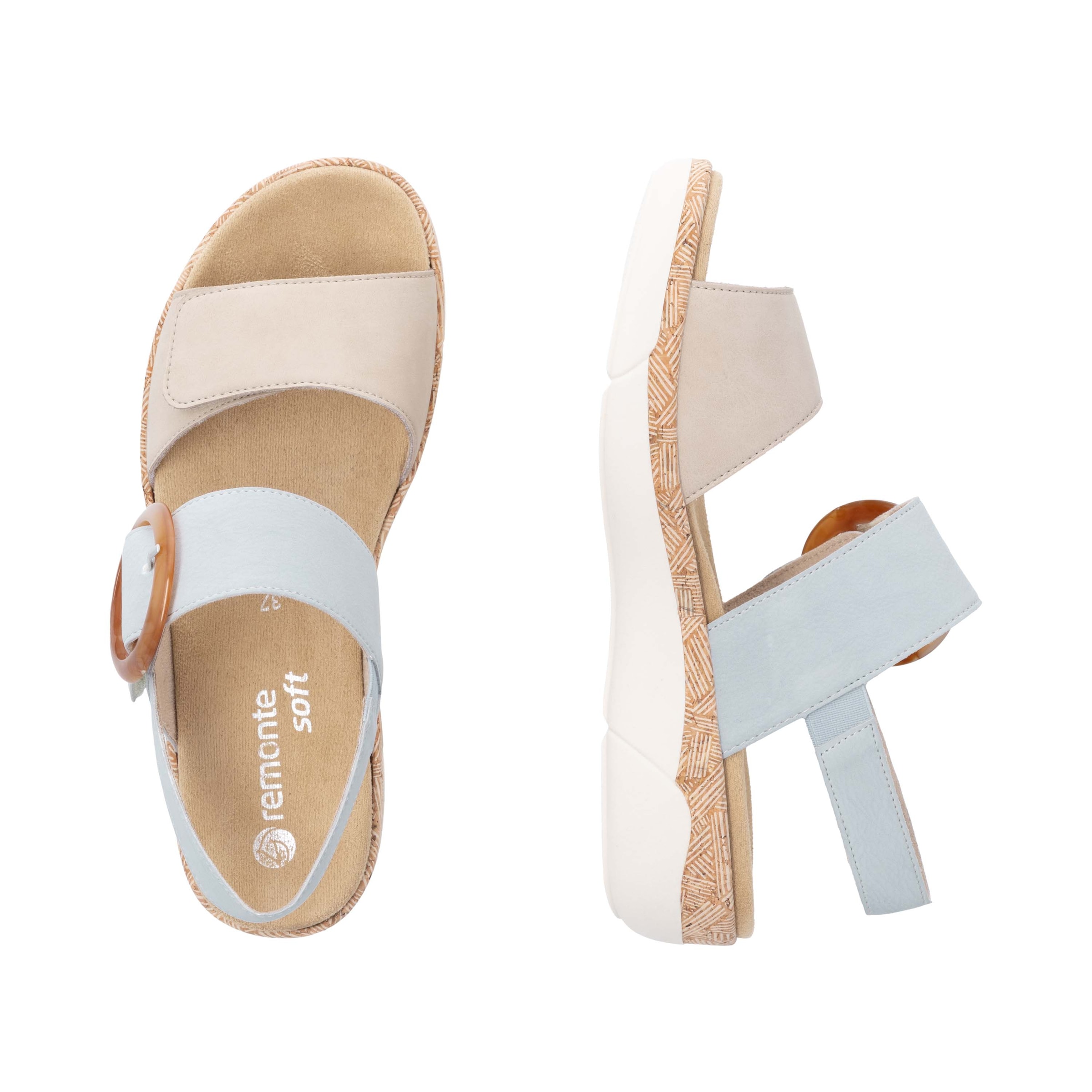 Remonte Keilsandalette  Sommerschuh, Riemchensandale, praktische Klettverschlüsse