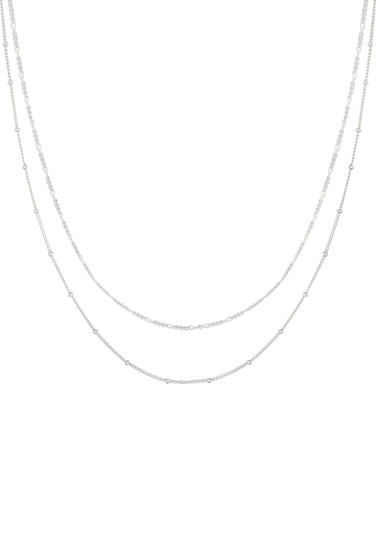 Elli Ketten-Set »Choker Set (2tlg) Figaro Panzer Kugel 925 Silber«