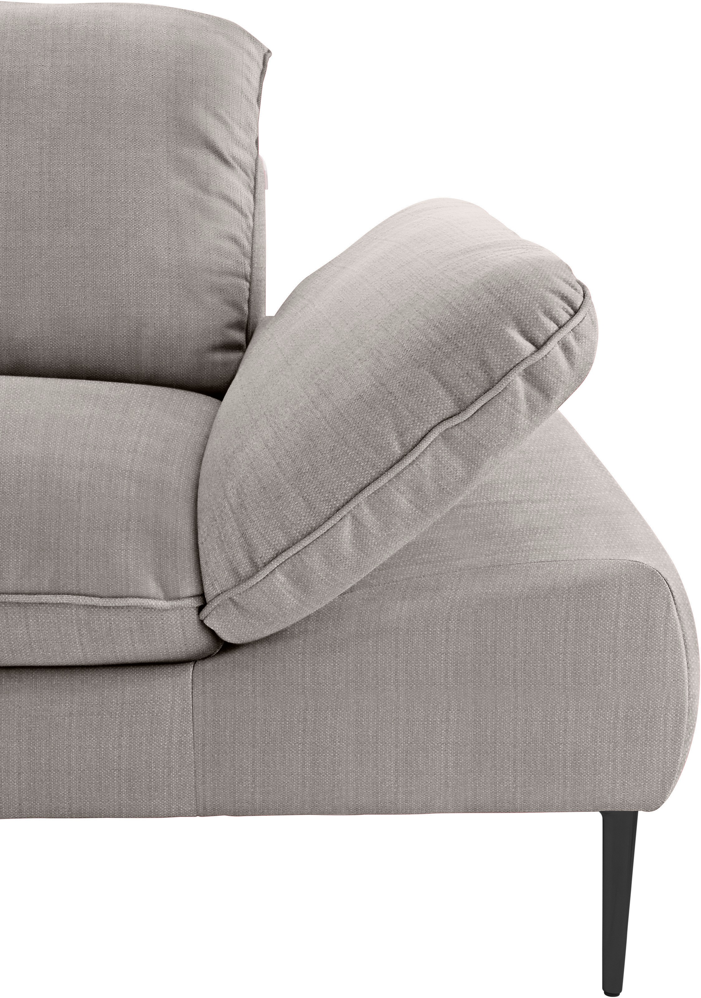 W.SCHILLIG Ecksofa »enjoy&MORE, Designsofa, elegant und bequem, L-Form«, Sitztiefenverstellung, Füße schwarz pulverbeschichtet, Breite 310 cm