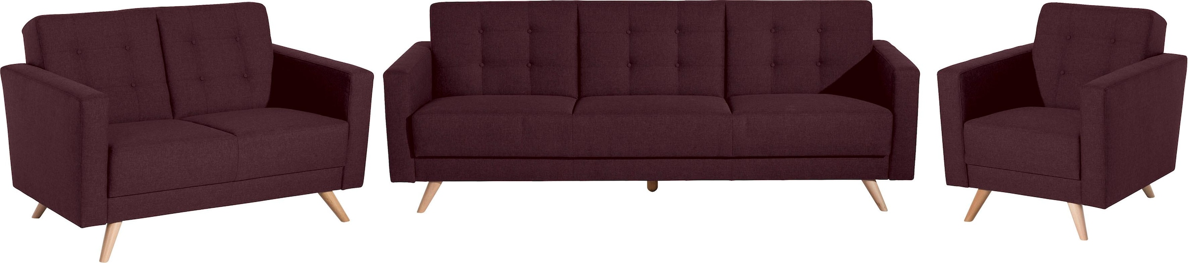 Max Winzer® 3-Sitzer »Julius Kippcouch mit komfortablem Federkern, klassisch und modern«, Schlafsofa, inklusive Bettfunktion & Bettkasten, Breite 224 cm