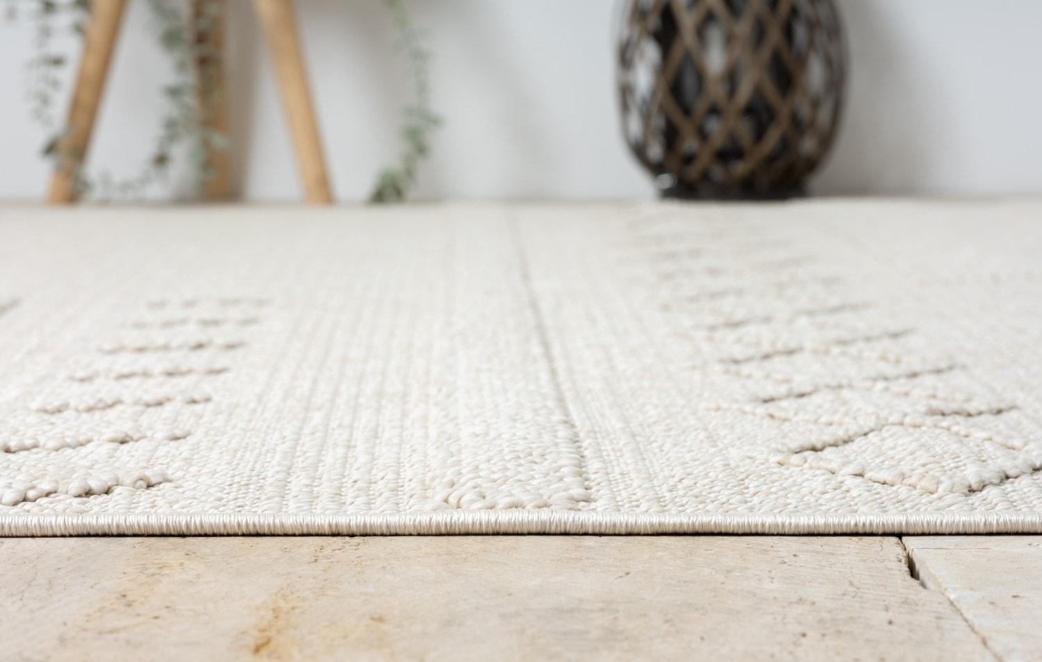 Myflair Möbel & Accessoires Teppich »Silly Lagerräumung«, rechteckig, 8 mm Höhe, Uni Farben, Hoch-Tief Effekt, Outdoor geeignet, Balkon, Terrasse